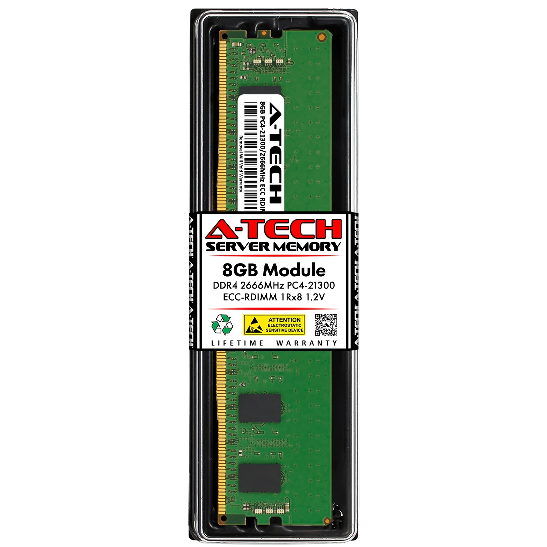 AIC HA201-TP Memory RAM | 8GB 1Rx8 DDR4 2666MHz (PC4-21300) RDIMM