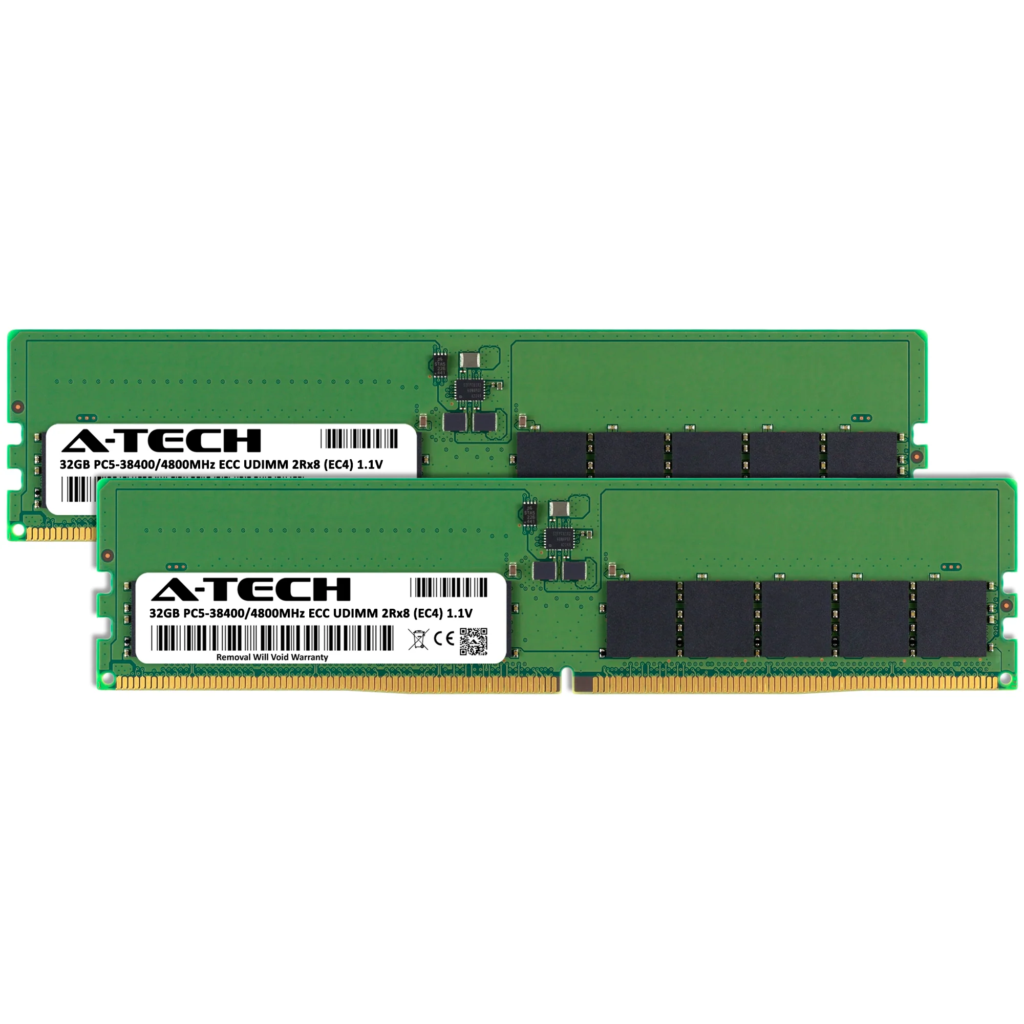 ASRock Rack AM5D4ID-2T/BCM Memory RAM | 64GB Kit (2x32GB) 2Rx8 DDR5 4800MHz (PC5-38400) EC4 ECC UDIMM - Image 2