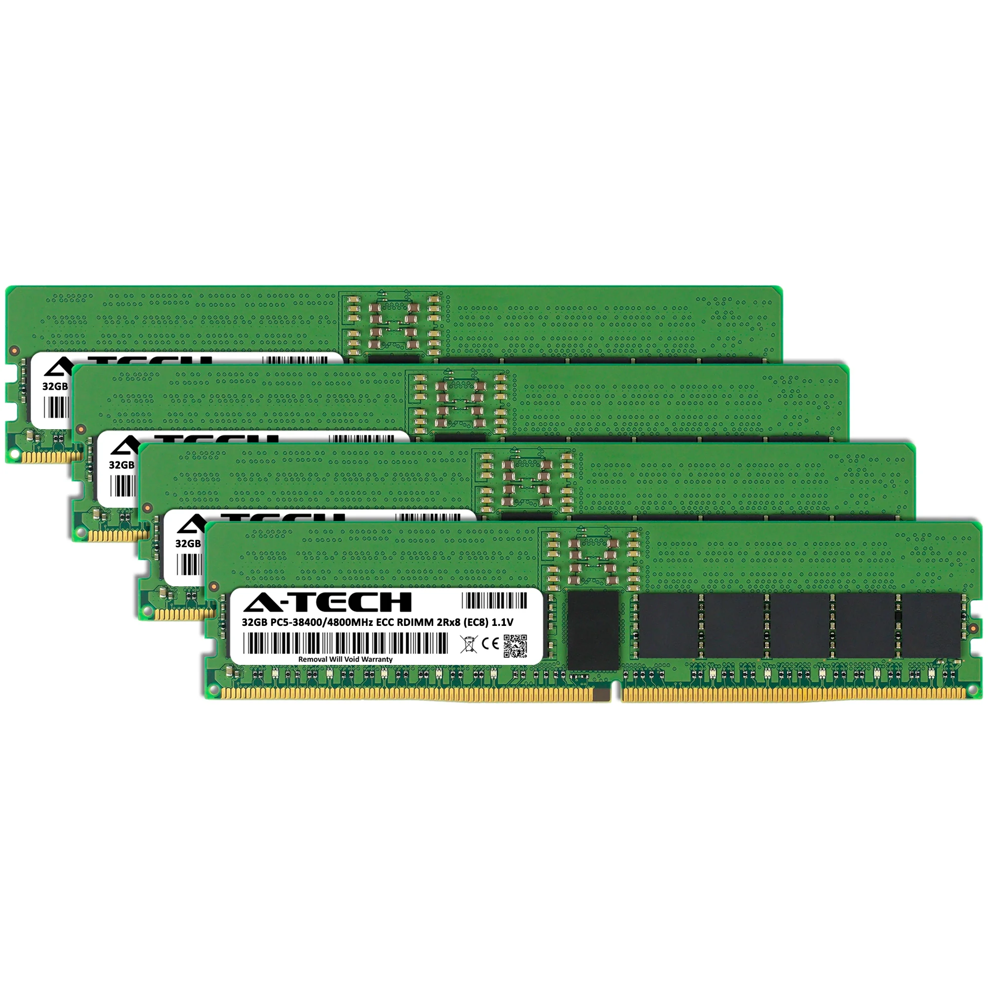 ASRock Rack GENOAD24QM3-2L2T/BCM Memory RAM | 128GB Kit (4x32GB) 2Rx8 DDR5 4800MHz (PC5-38400) EC8 RDIMM - Image 2