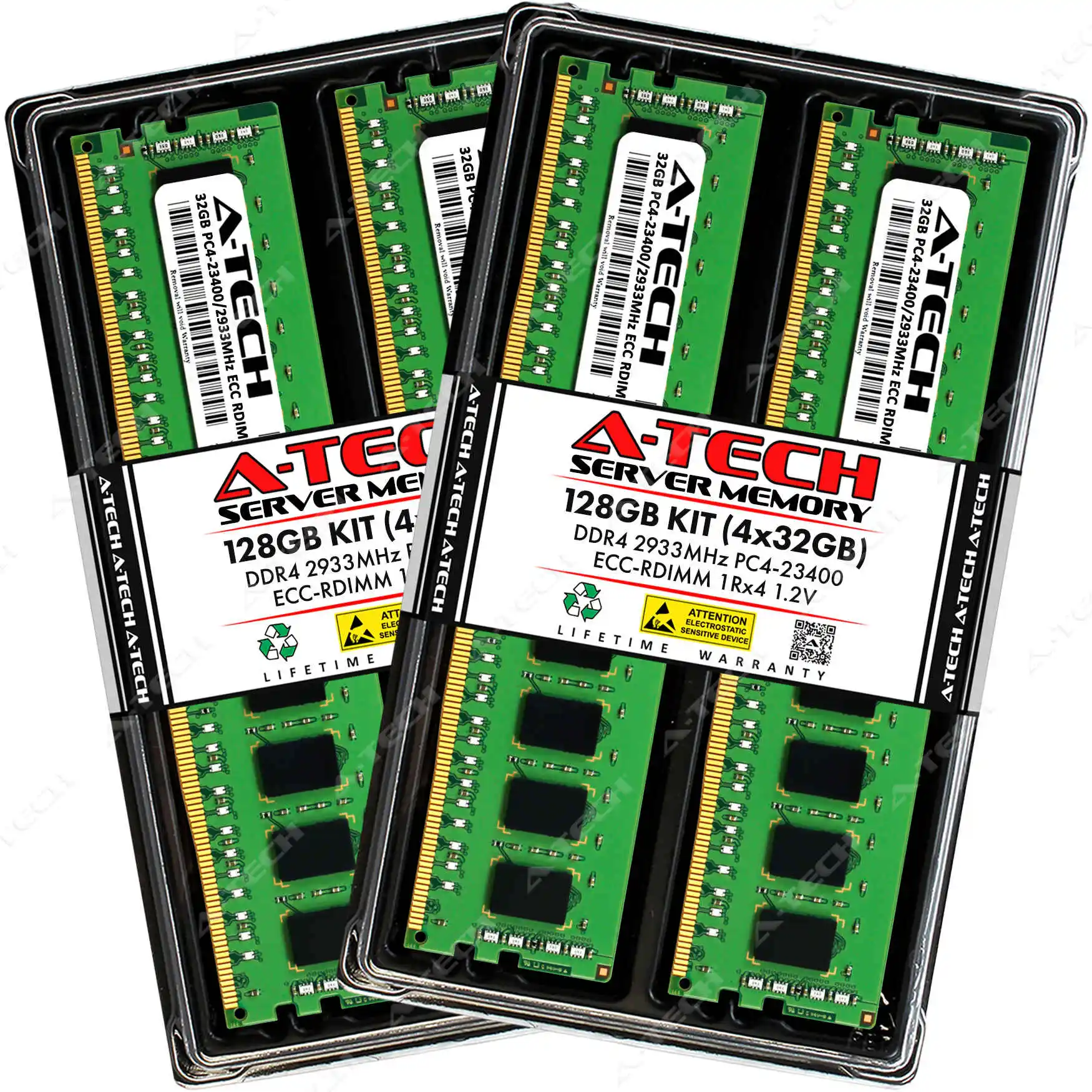 ASRock Rack ROMED8-2T Memory RAM | 128GB Kit (4x32GB) 1Rx4 DDR4 2933MHz (PC4-23400) RDIMM