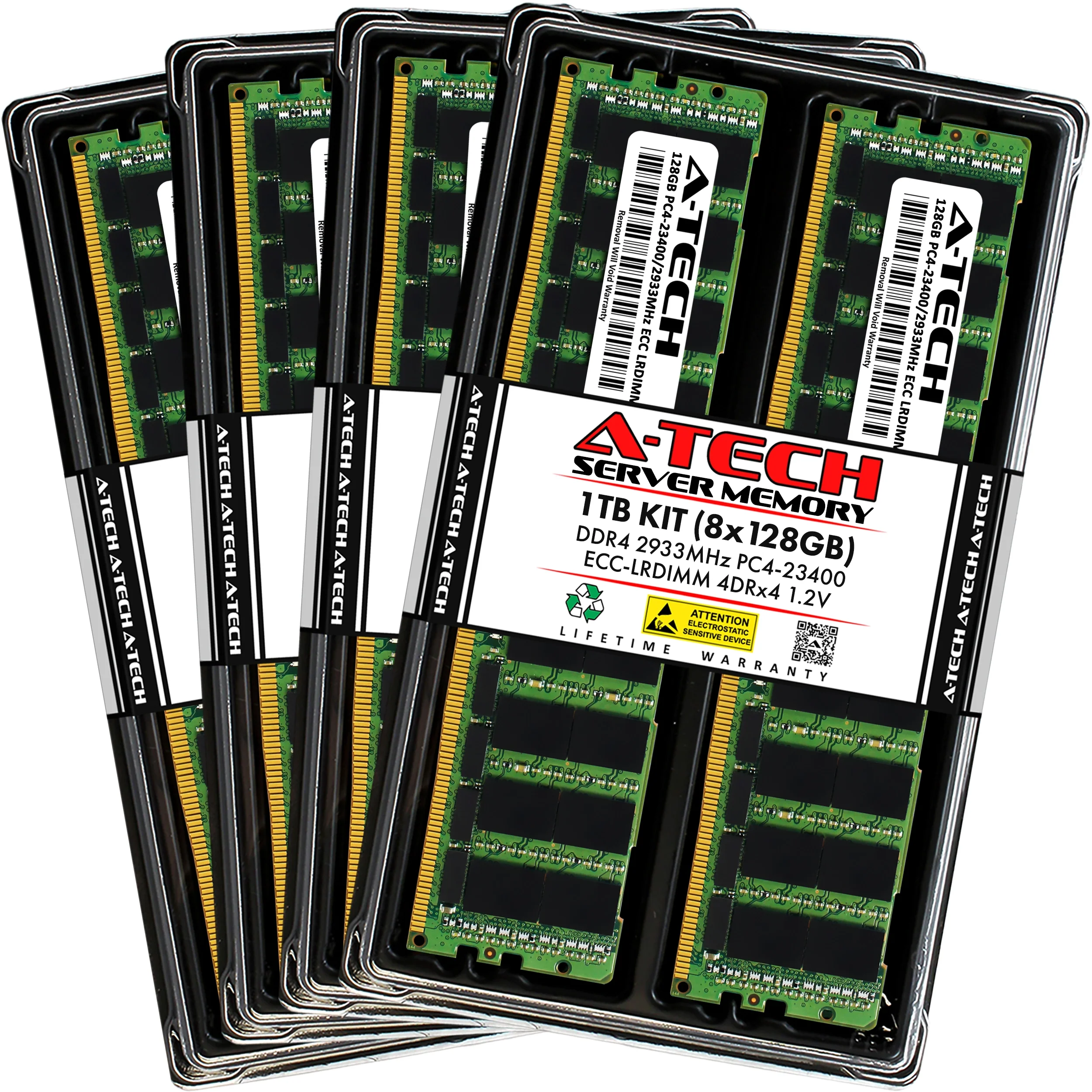 ASRock Rack ROMED8-2T Memory RAM | 1TB Kit (8x128GB) 4Rx4 DDR4 2933MHz (PC4-23400) LRDIMM