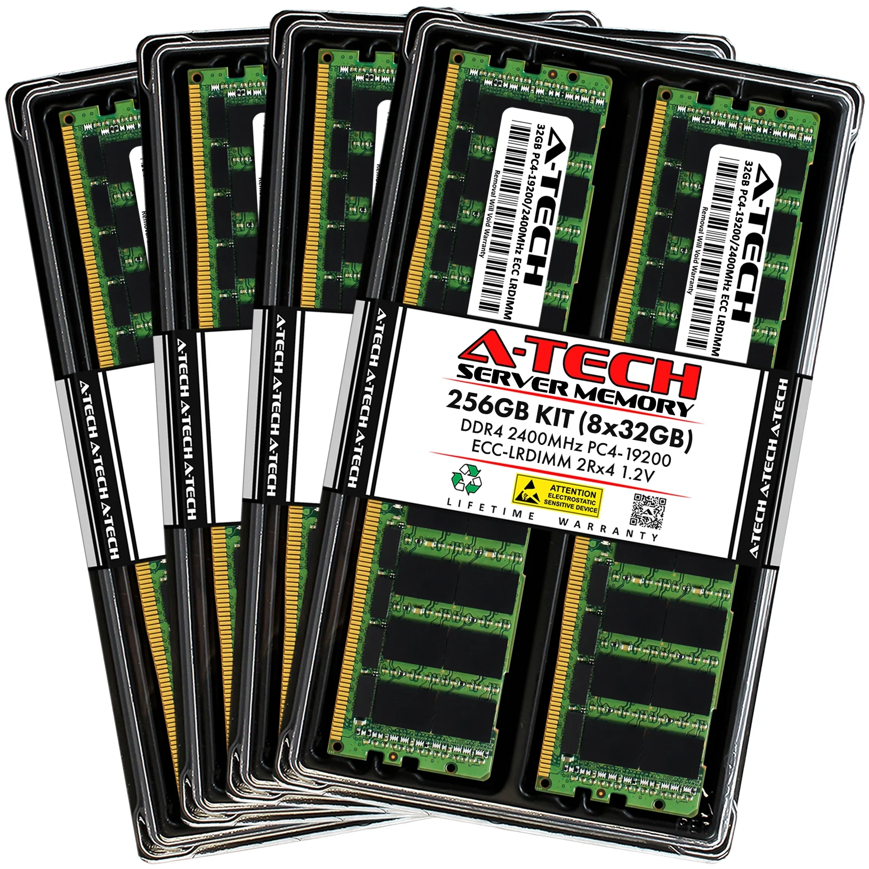 ASRock Rack ROMED8-2T Memory RAM | 256GB Kit (8x32GB) 2Rx4 DDR4 2400MHz (PC4-19200) LRDIMM