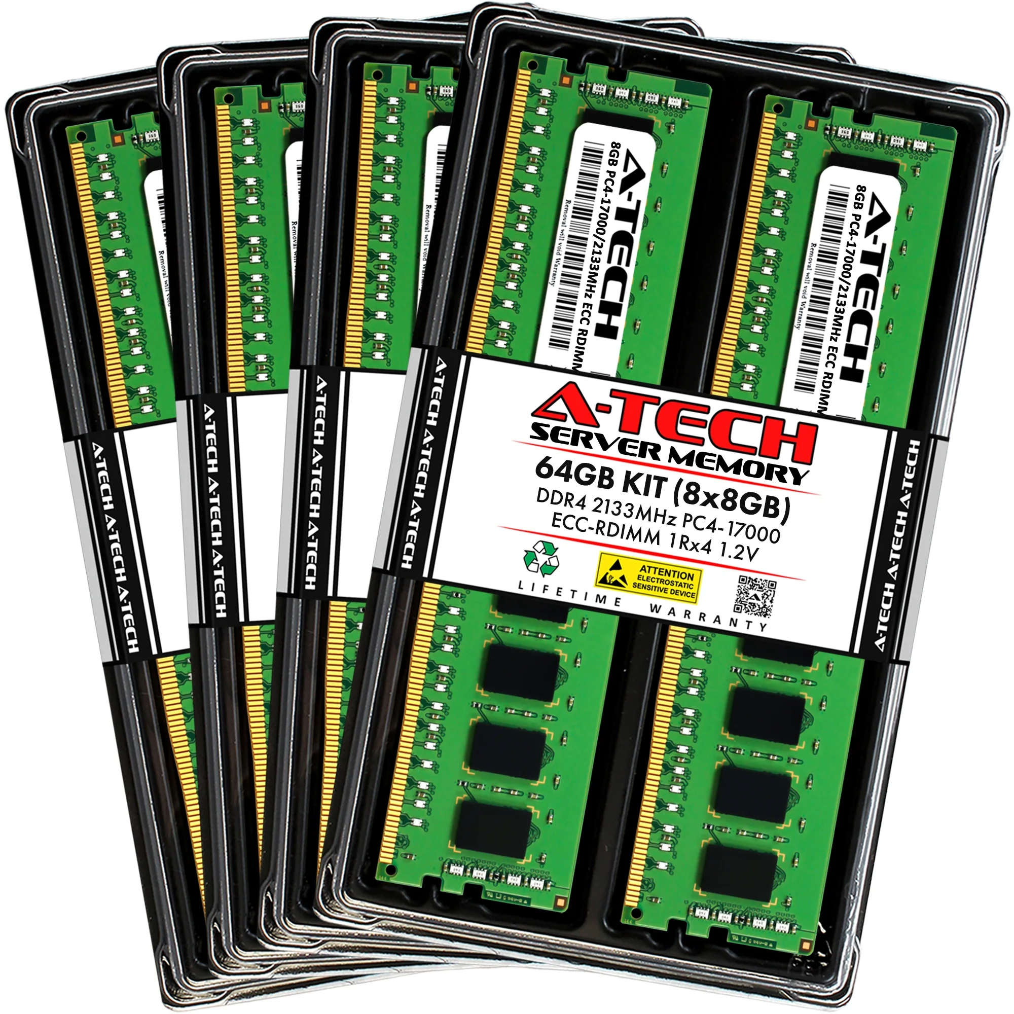 ASRock Rack ROMED8-2T Memory RAM | 64GB Kit (8x8GB) 1Rx4 DDR4 2133MHz (PC4-17000) RDIMM