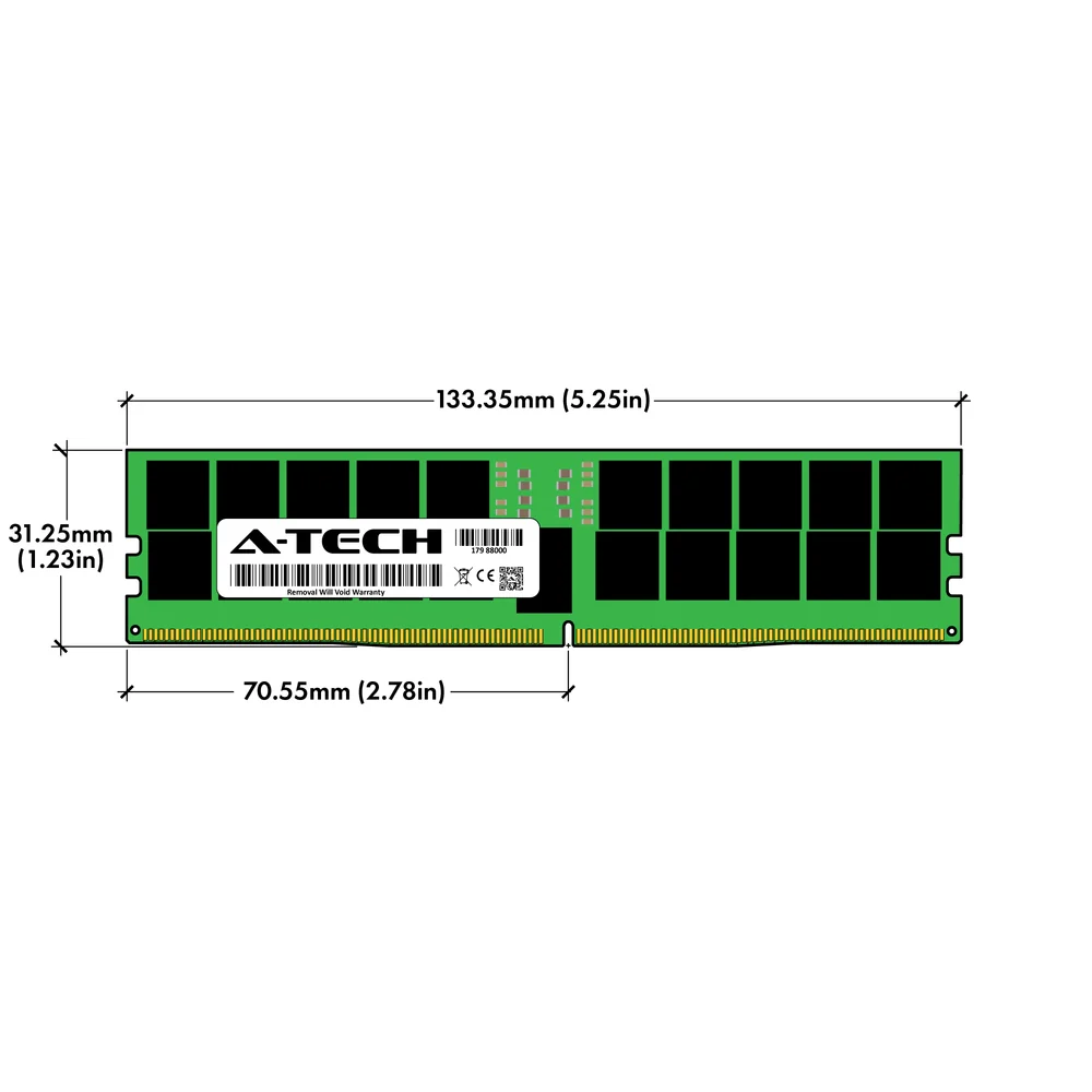 ASRock Rack SP2C741D16NQM3-2Q Memory RAM | 128GB Kit (2x64GB) 2Rx4 DDR5 4800MHz (PC5-38400) EC8 RDIMM - Image 3