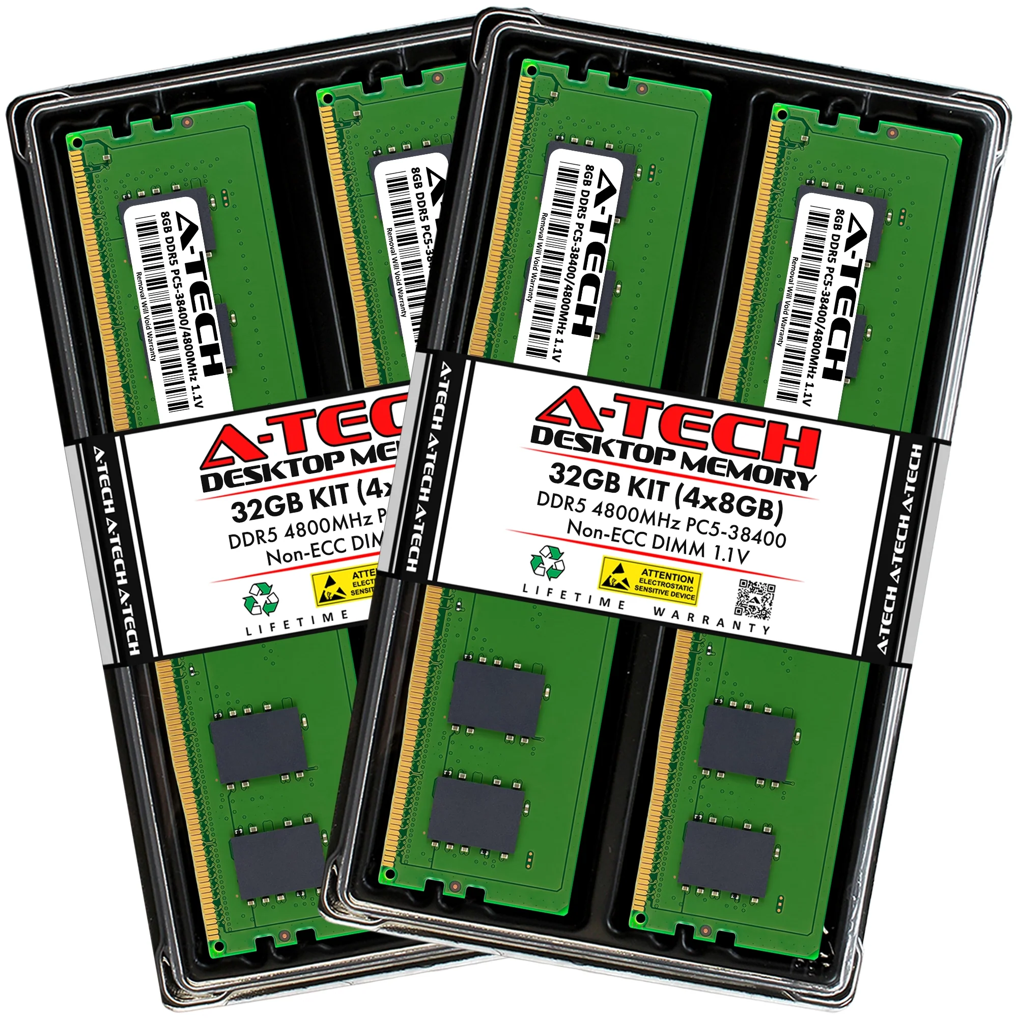 ASRock Rack W680D4U-2L2T Memory RAM | 32GB Kit (4x8GB)  DDR5 4800MHz (PC5-38400) Non-ECC DIMM