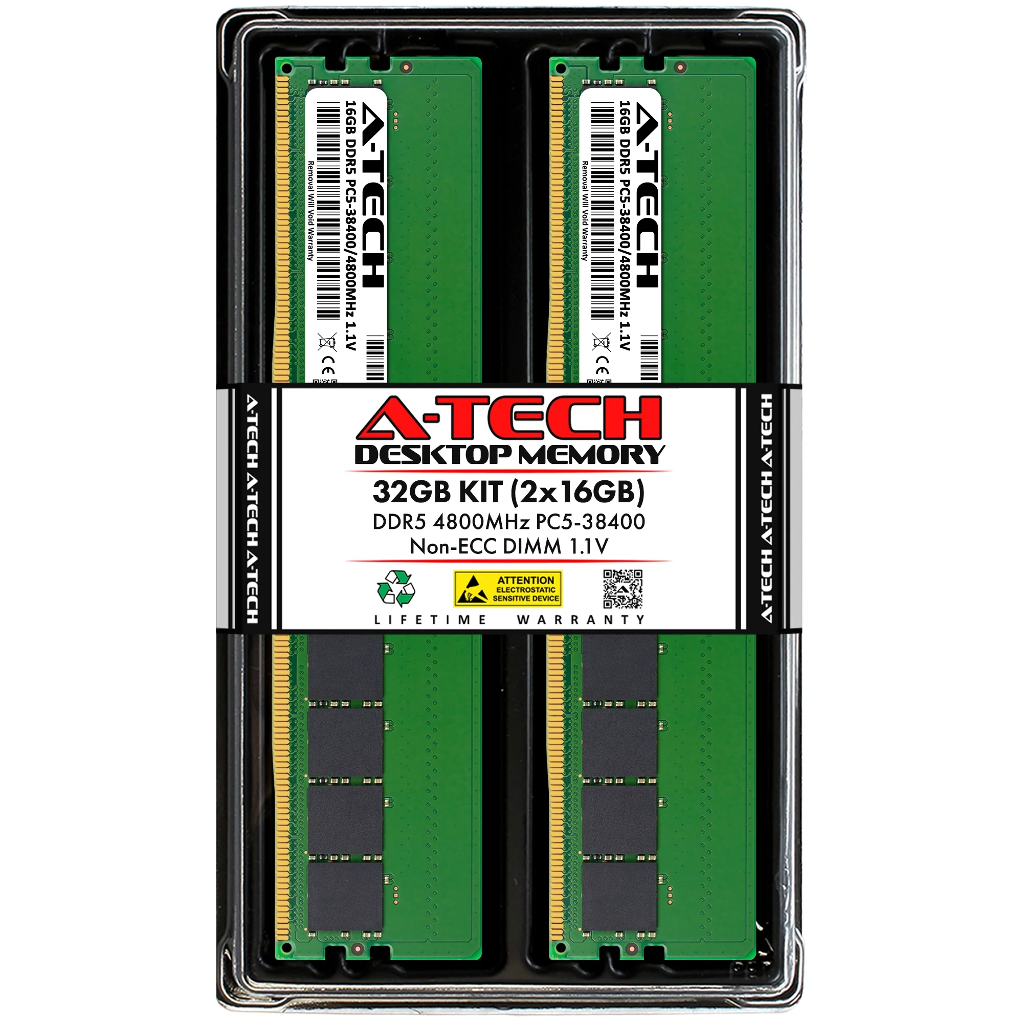 ASRock Rack Z690D4U Memory RAM | 32GB Kit (2x16GB)  DDR5 4800MHz (PC5-38400) Non-ECC DIMM