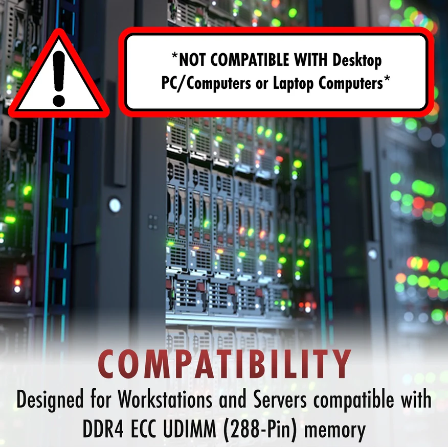 GIGABYTE GA-AB350M-HD3 Memory RAM | 32GB Kit (2x16GB) 2Rx8 DDR4 2666MHz (PC4-21300) ECC UDIMM - Image 4