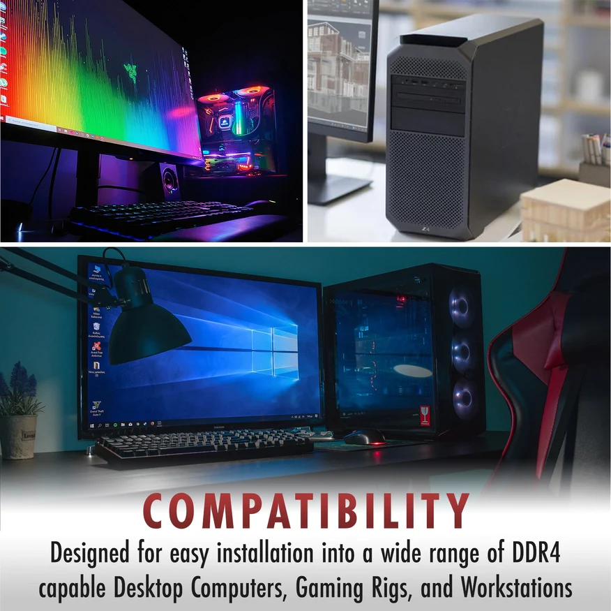 GIGABYTE H470M DS3H Memory RAM | 32GB Kit (2x16GB) DDR4 3200MHz (PC4-25600) Non-ECC DIMM - Image 3