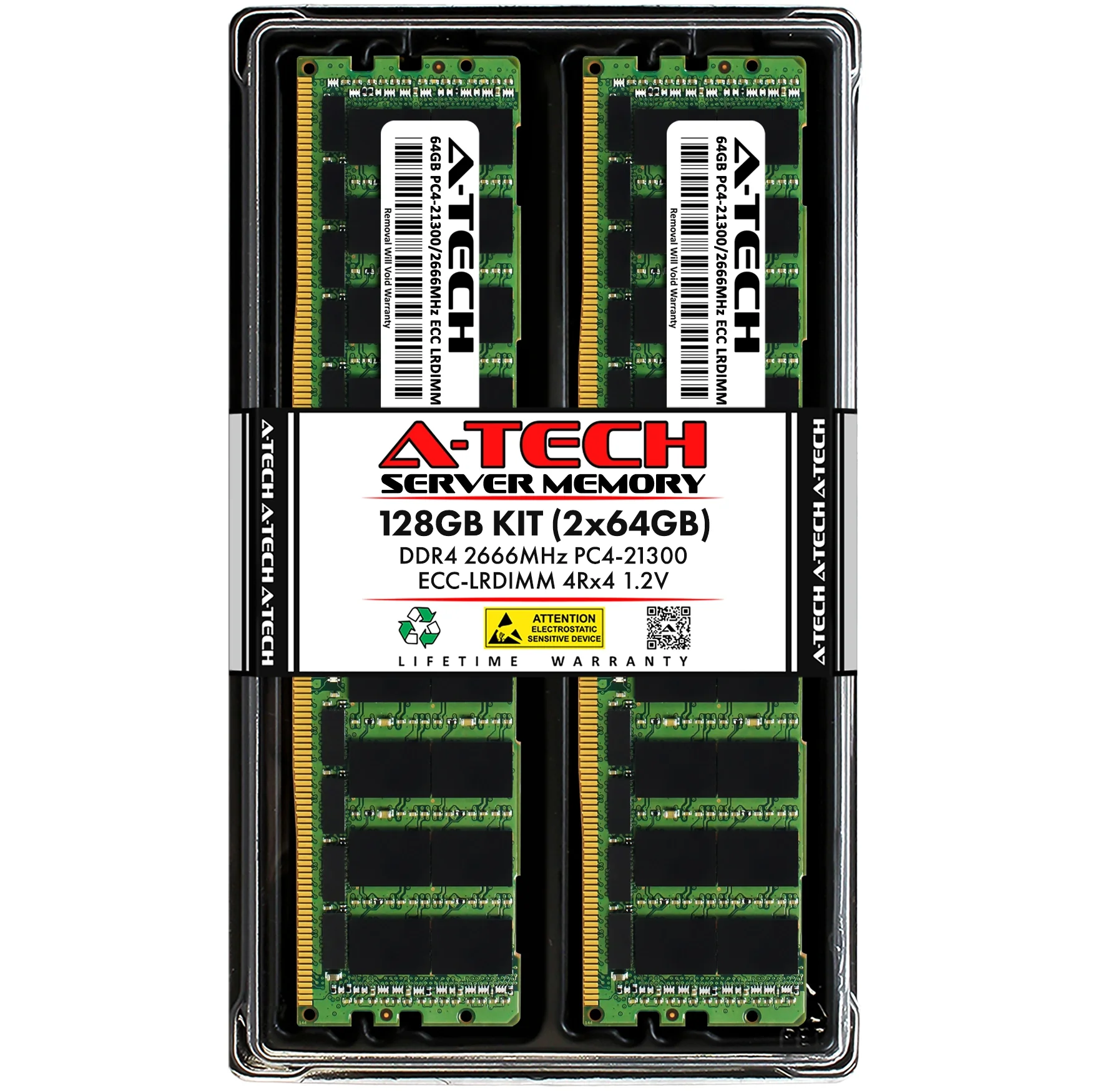 Intel Xeon E5-4667V3 Memory RAM | 128GB Kit (2x64GB) 4Rx4 DDR4 2666MHz (PC4-21300) LRDIMM