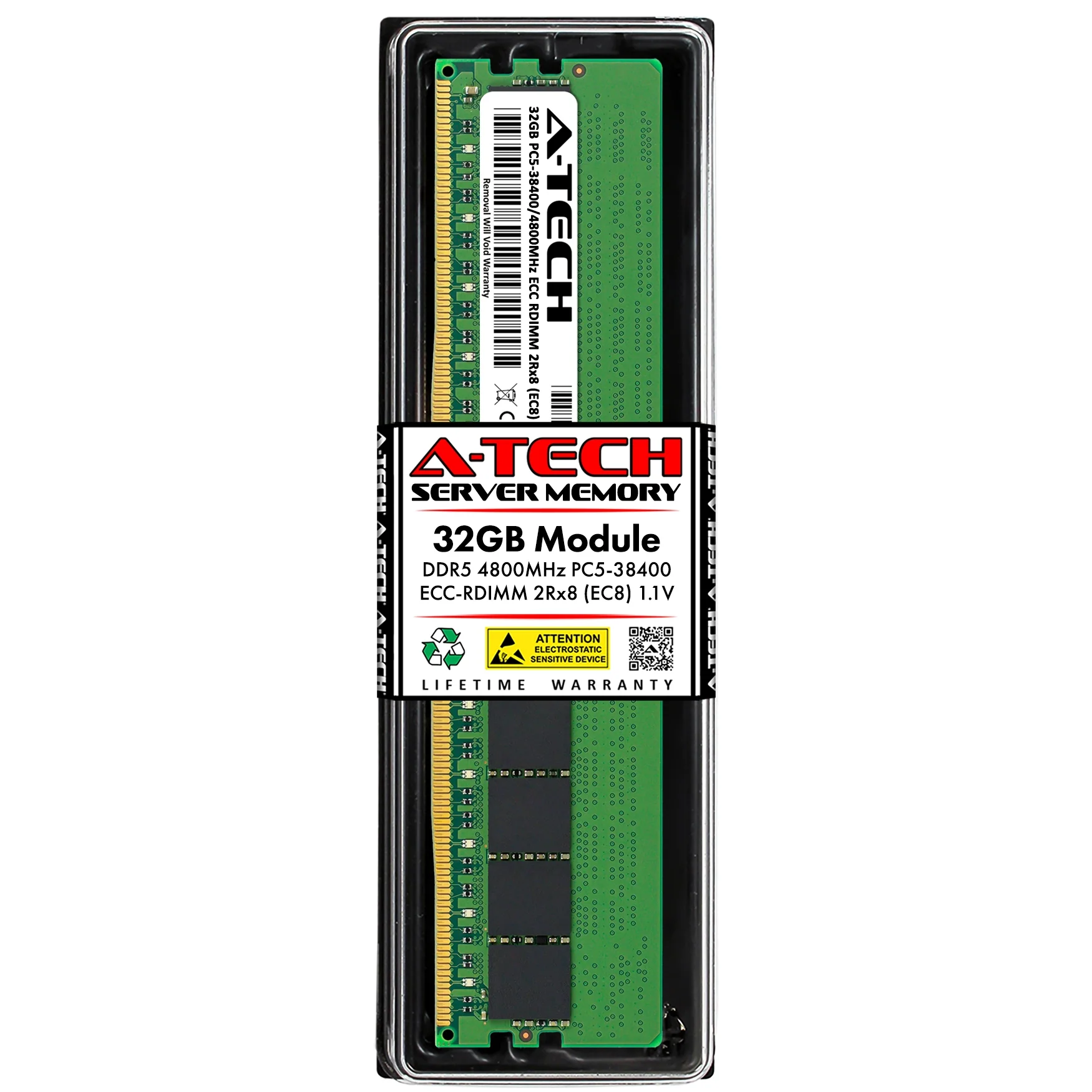 Intel Xeon w3-2425 Memory RAM | 32GB 2Rx8 DDR5 4800MHz (PC5-38400) EC8 RDIMM