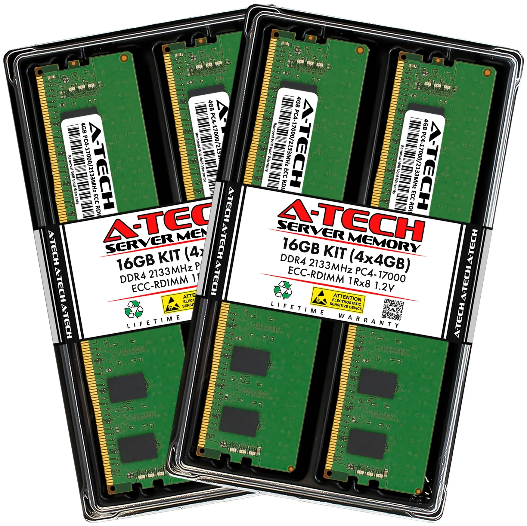 QNAP ES1686dc-2123IT-64G Memory RAM | 16GB Kit (4x4GB) 1Rx8 DDR4 2133MHz (PC4-17000) RDIMM
