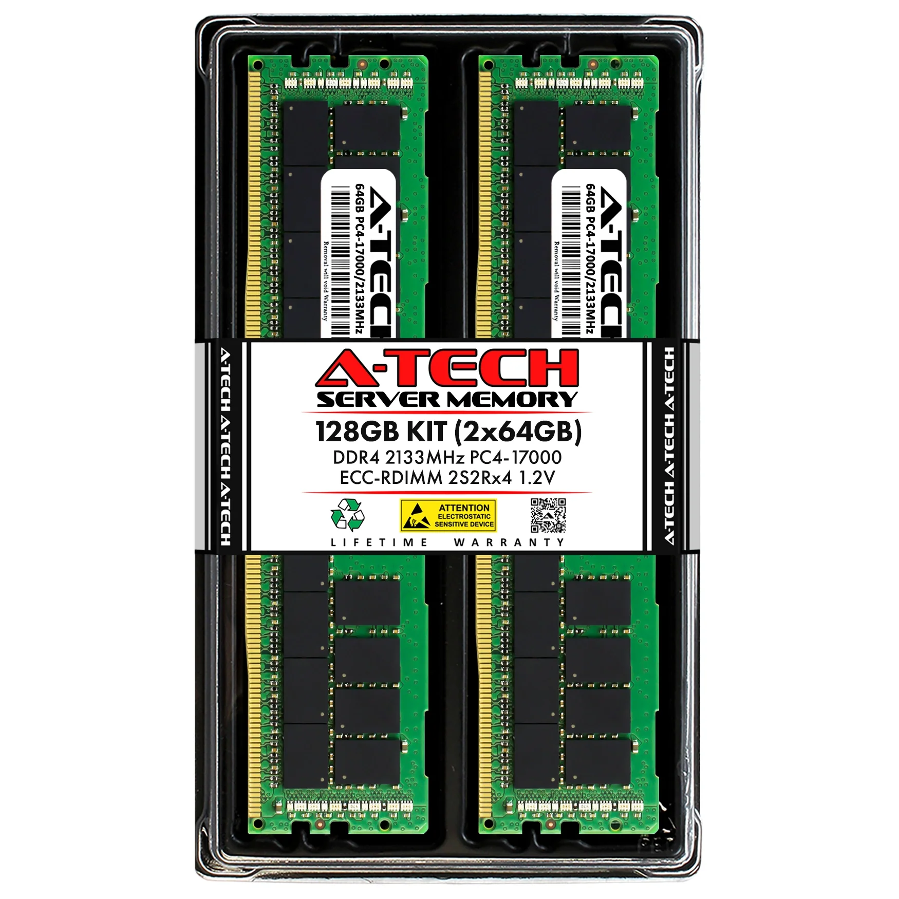 QNAP ES1686dc-2142IT-128G Memory RAM | 128GB Kit (2x64GB) 2S2rx4 DDR4 2133MHz (PC4-17000) RDIMM