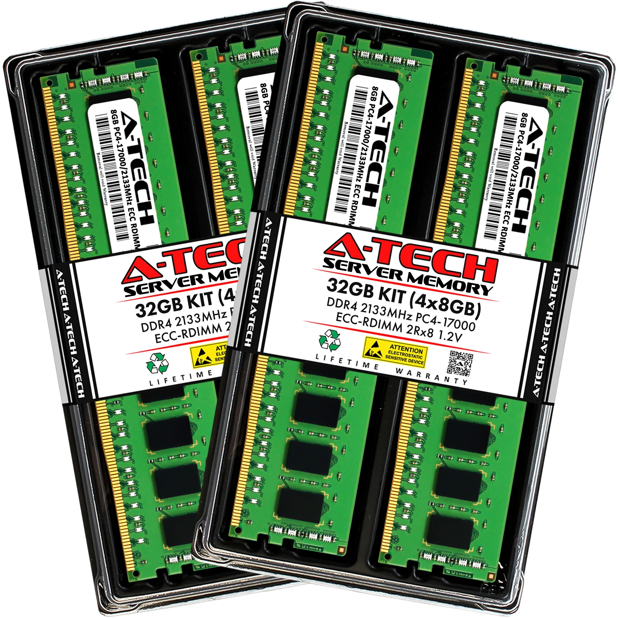 QNAP ES1686dc-2142IT-128G Memory RAM | 32GB Kit (4x8GB) 2Rx8 DDR4 2133MHz (PC4-17000) RDIMM