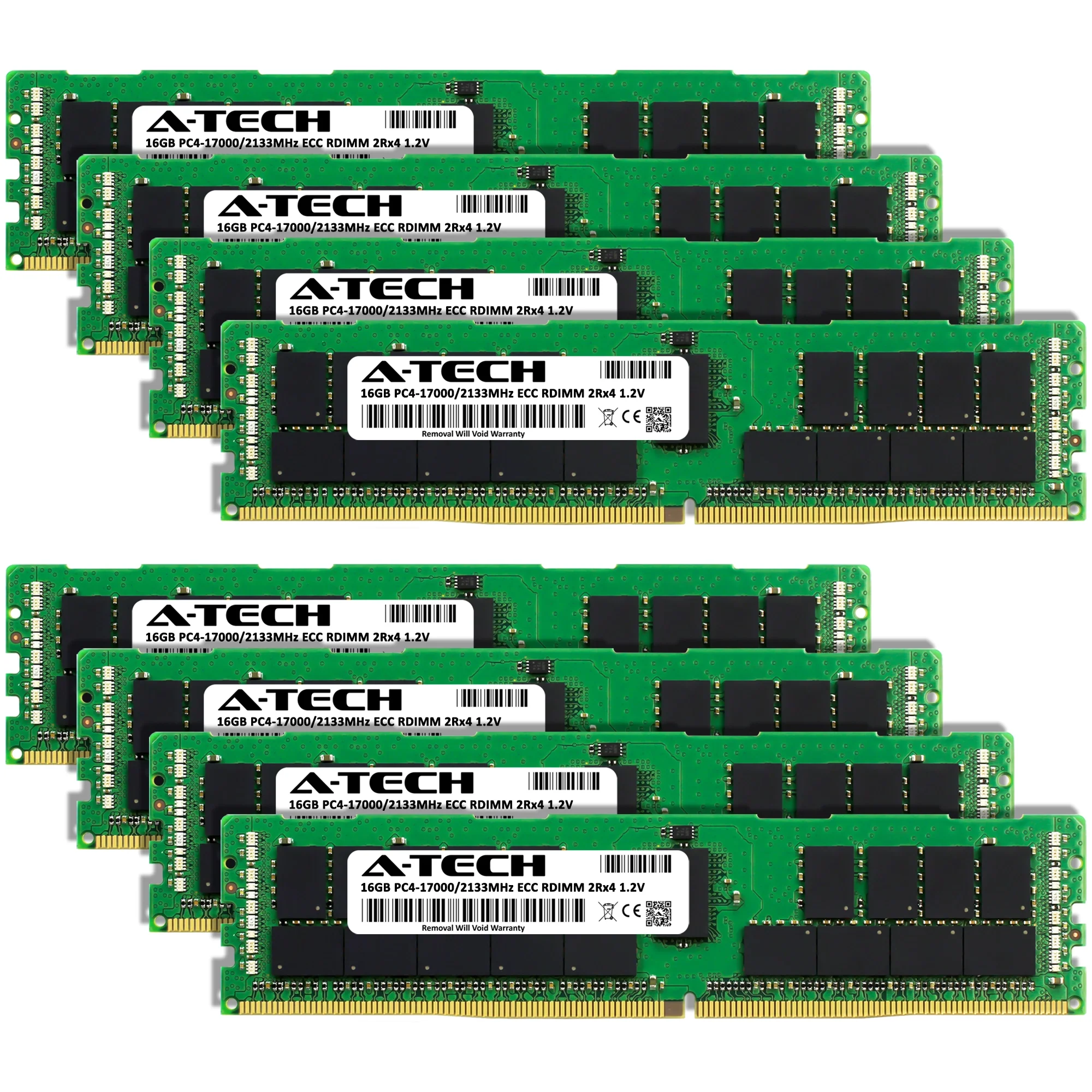 QNAP ES1686dc-2142IT-96G Memory RAM | 128GB Kit (8x16GB) 2Rx4 DDR4 2133MHz (PC4-17000) RDIMM - Image 2