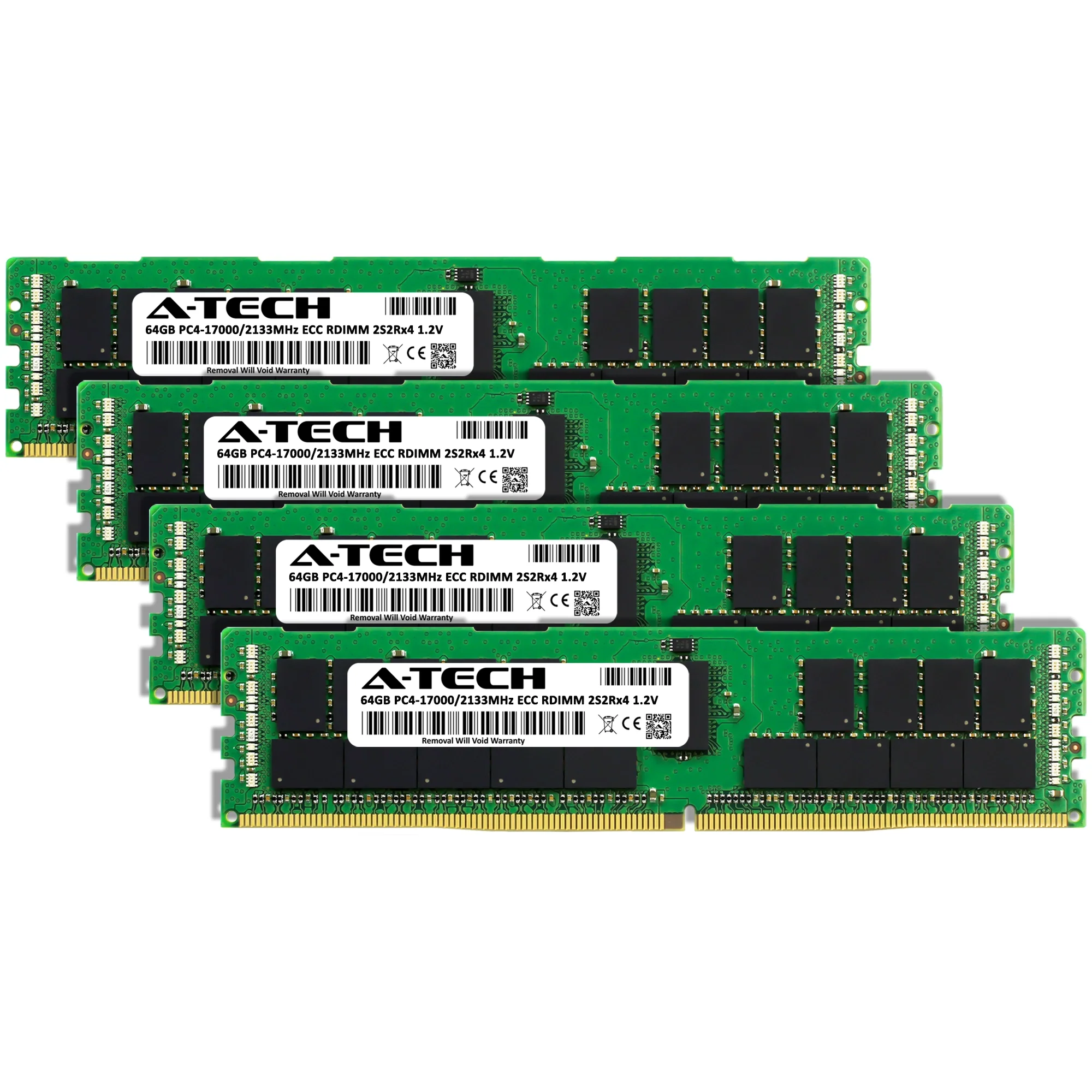 QNAP ES1686dc-2142IT-96G Memory RAM | 256GB Kit (4x64GB) 2S2rx4 DDR4 2133MHz (PC4-17000) RDIMM - Image 2