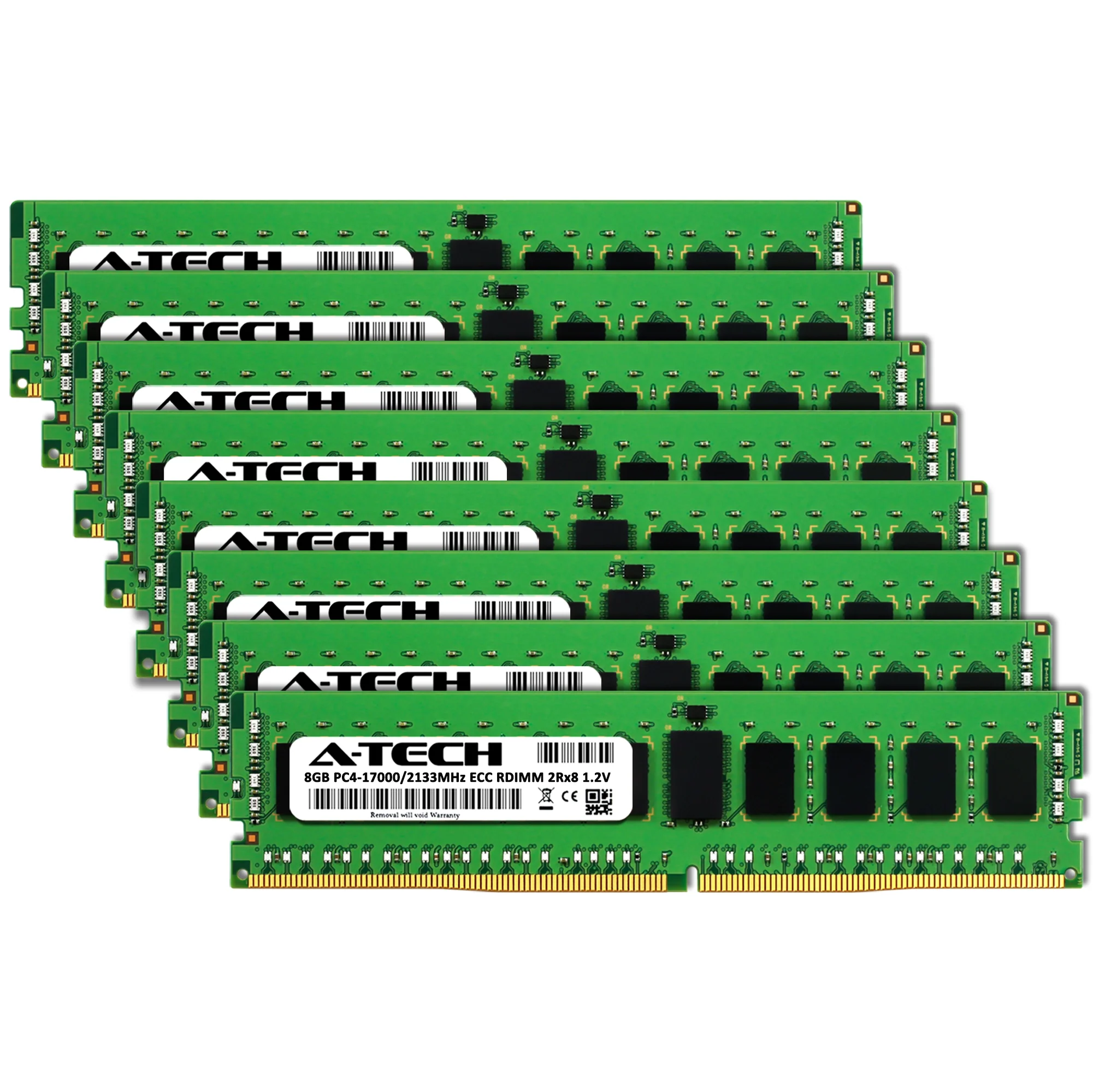QNAP ES2486dc-2142IT-128G Memory RAM | 64GB Kit (8x8GB) 2Rx8 DDR4 2133MHz (PC4-17000) RDIMM - Image 2