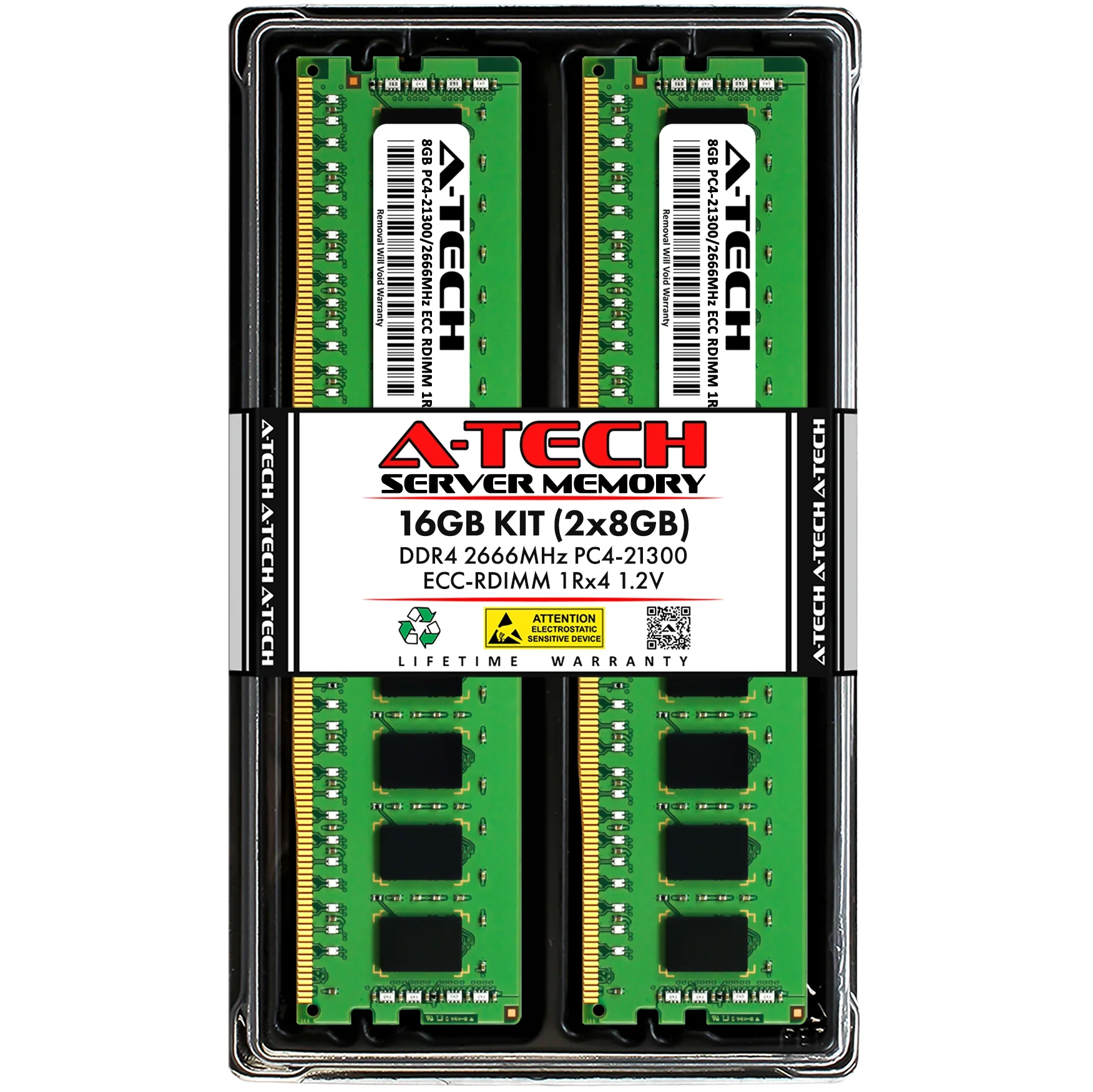 QNAP TDS-h2489FU-4309Y-64G Memory RAM | 16GB Kit (2x8GB) 1Rx4 DDR4 2666MHz (PC4-21300) RDIMM