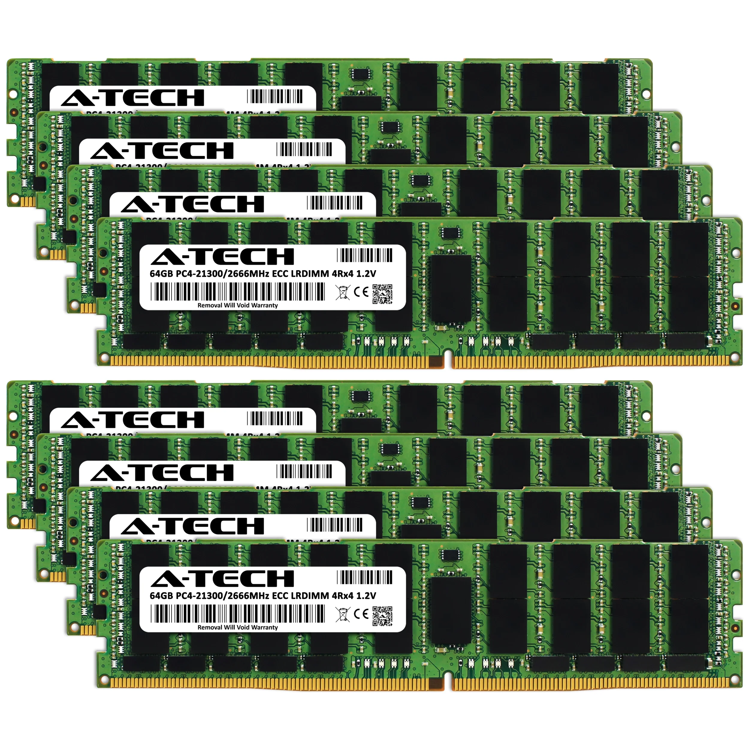 QNAP TDS-h2489FU-4314-128G Memory RAM | 512GB Kit (8x64GB) 4Rx4 DDR4 2666MHz (PC4-21300) LRDIMM - Image 2