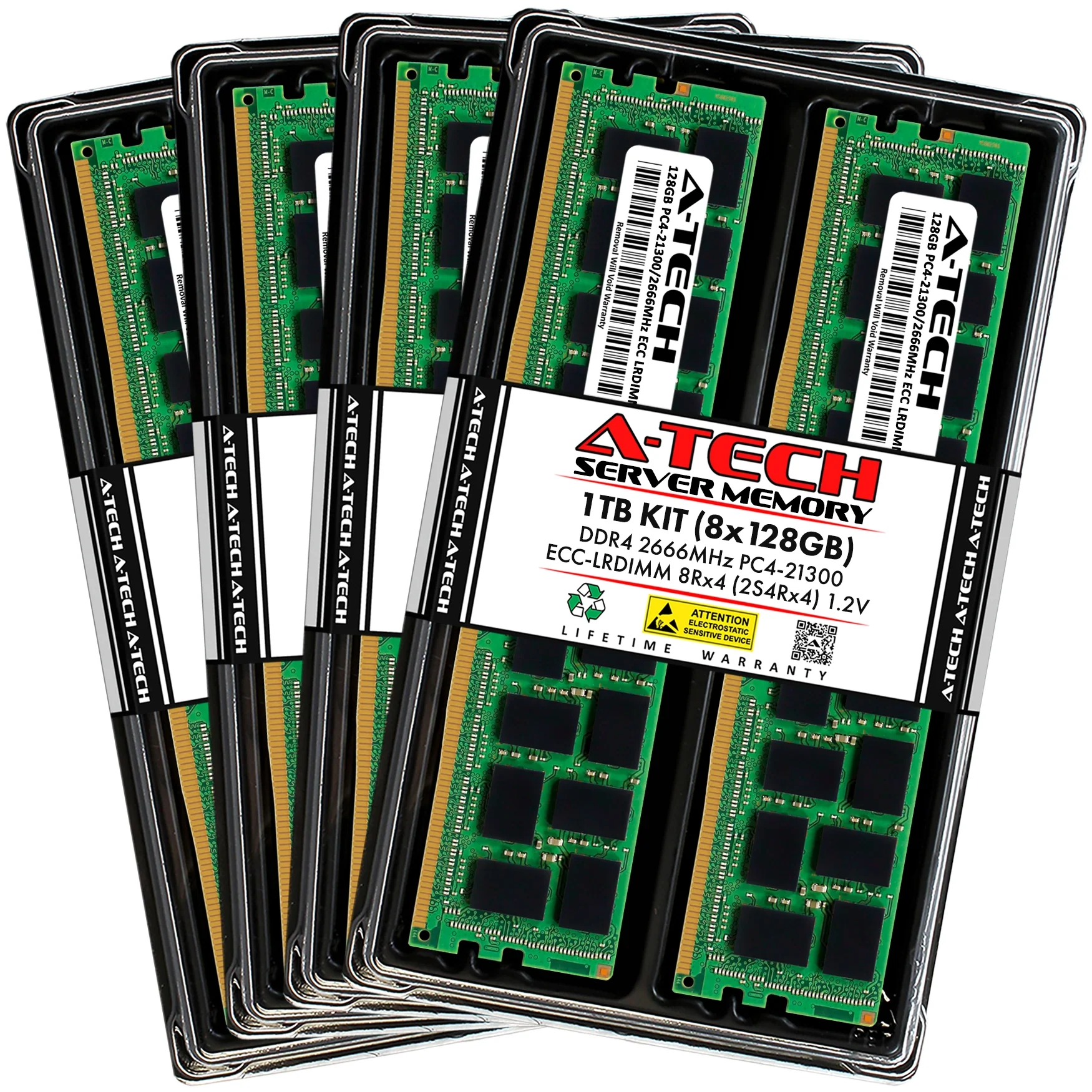 QNAP TDS-h2489FU-4314-1TB Memory RAM | 1TB Kit (8x128GB) 2S4rx4 DDR4 2666MHz (PC4-21300) LRDIMM