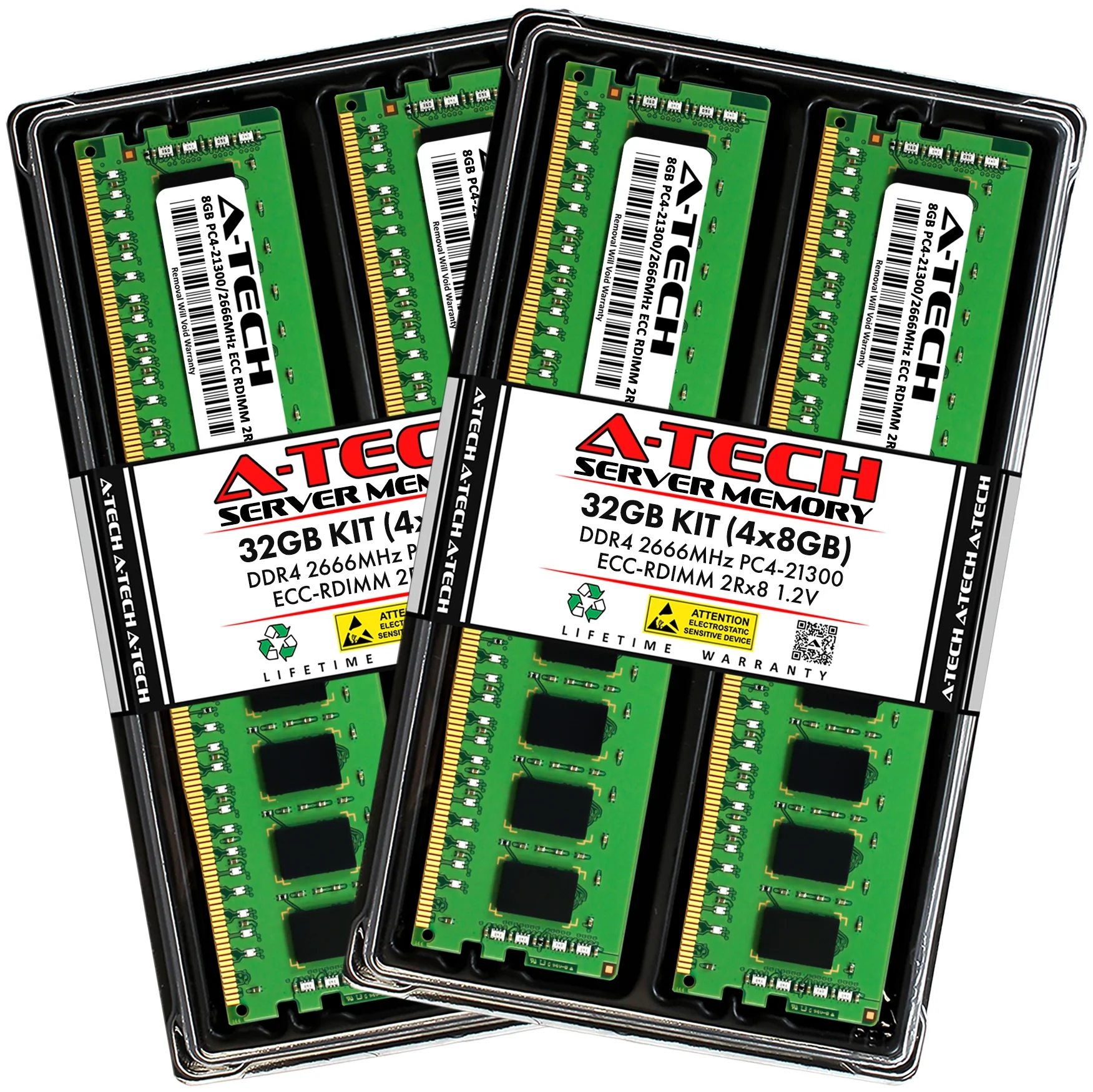 QNAP TDS-h2489FU-4314-1TB Memory RAM | 32GB Kit (4x8GB) 2Rx8 DDR4 2666MHz (PC4-21300) RDIMM