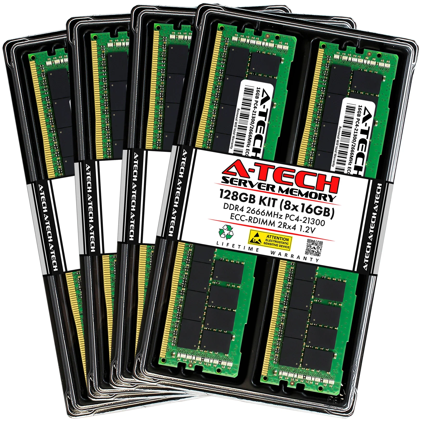 QNAP TDS-h2489FU-4314-256G Memory RAM | 128GB Kit (8x16GB) 2Rx4 DDR4 2666MHz (PC4-21300) RDIMM