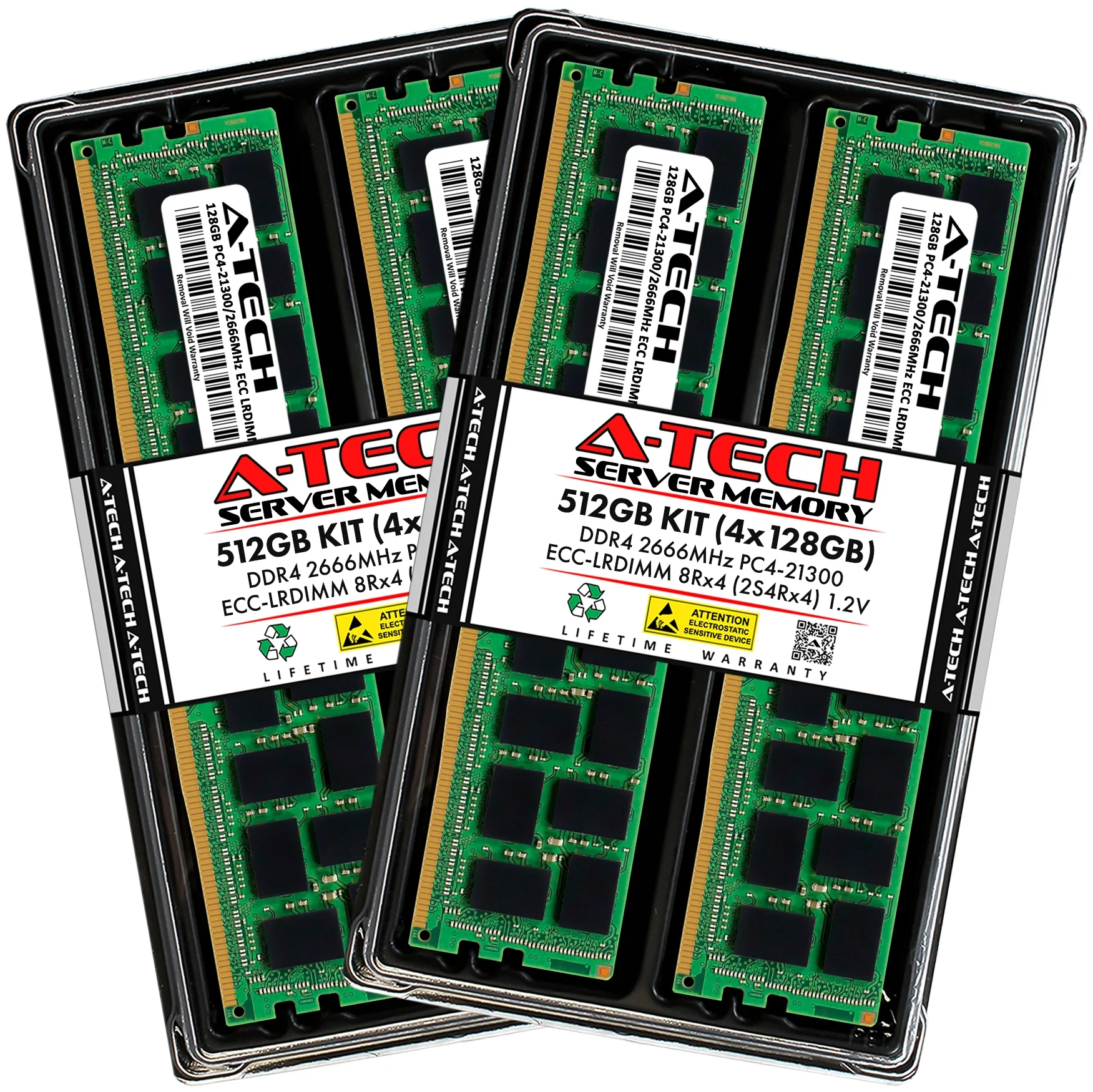 QNAP TDS-h2489FU-4314-256G Memory RAM | 512GB Kit (4x128GB) 2S4rx4 DDR4 2666MHz (PC4-21300) LRDIMM