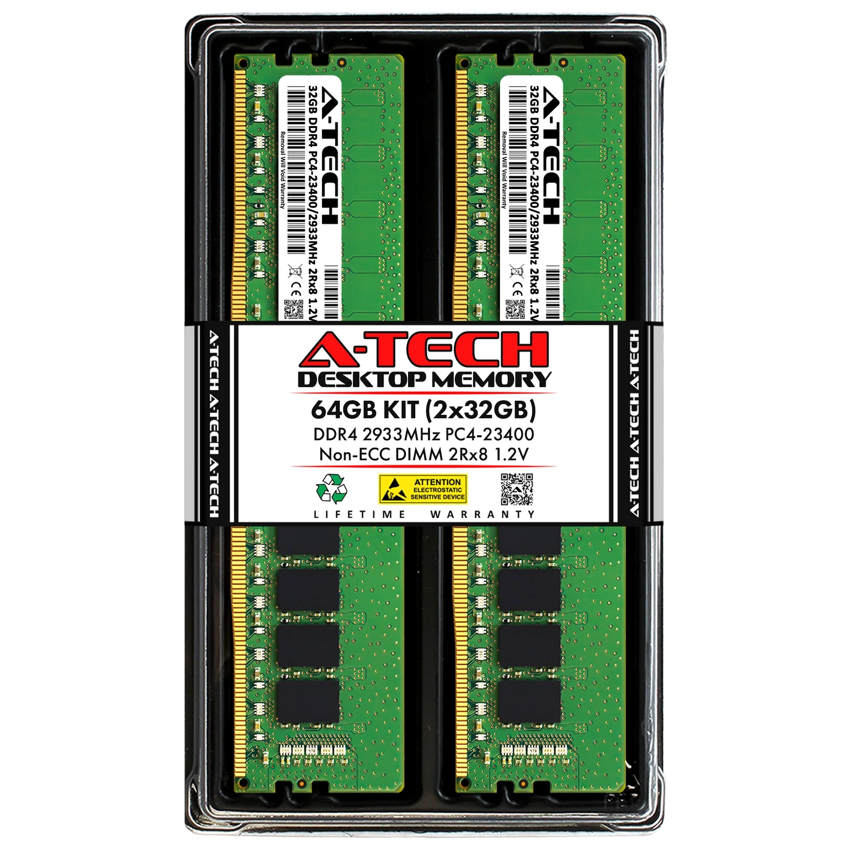 QNAP TS-1655-8G Memory RAM | 64GB Kit (2x32GB) 2Rx8 DDR4 2933MHz (PC4-23400) Non-ECC DIMM