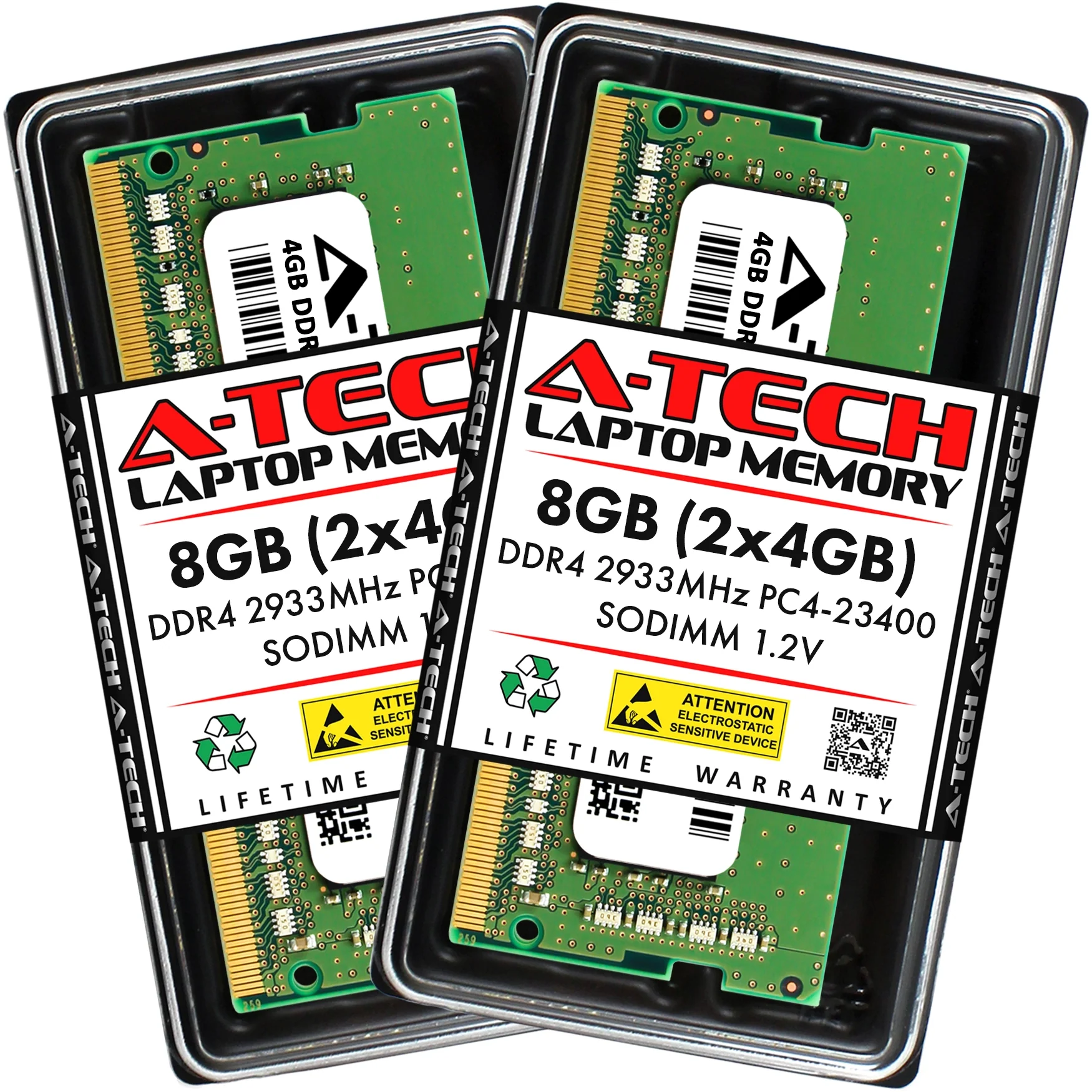 QNAP TS-864eU-RP-4G Memory RAM | 8GB Kit (2x4GB) DDR4 2933MHz (PC4-23400) SODIMM