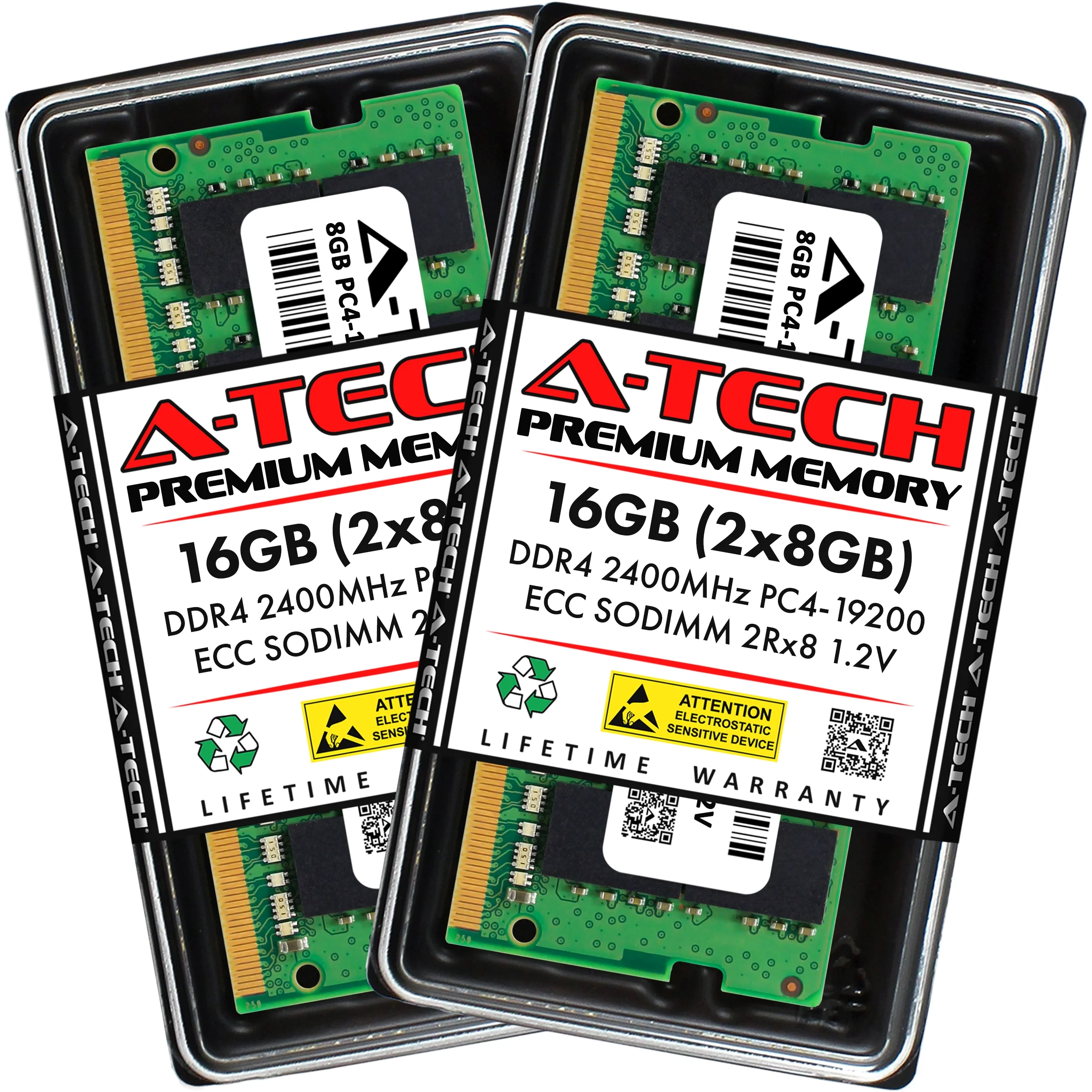 QNAP TS-873AeU-4G Memory RAM | 16GB Kit (2x8GB) 2Rx8 DDR4 2400MHz (PC4-19200) ECC SODIMM