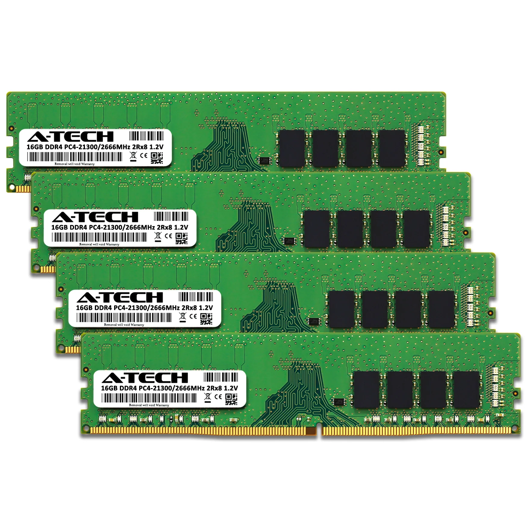 QNAP TS-877XU-RP-2600-32G Memory RAM | 64GB Kit (4x16GB) 2Rx8 DDR4 2666MHz (PC4-21300) Non-ECC DIMM - Image 2
