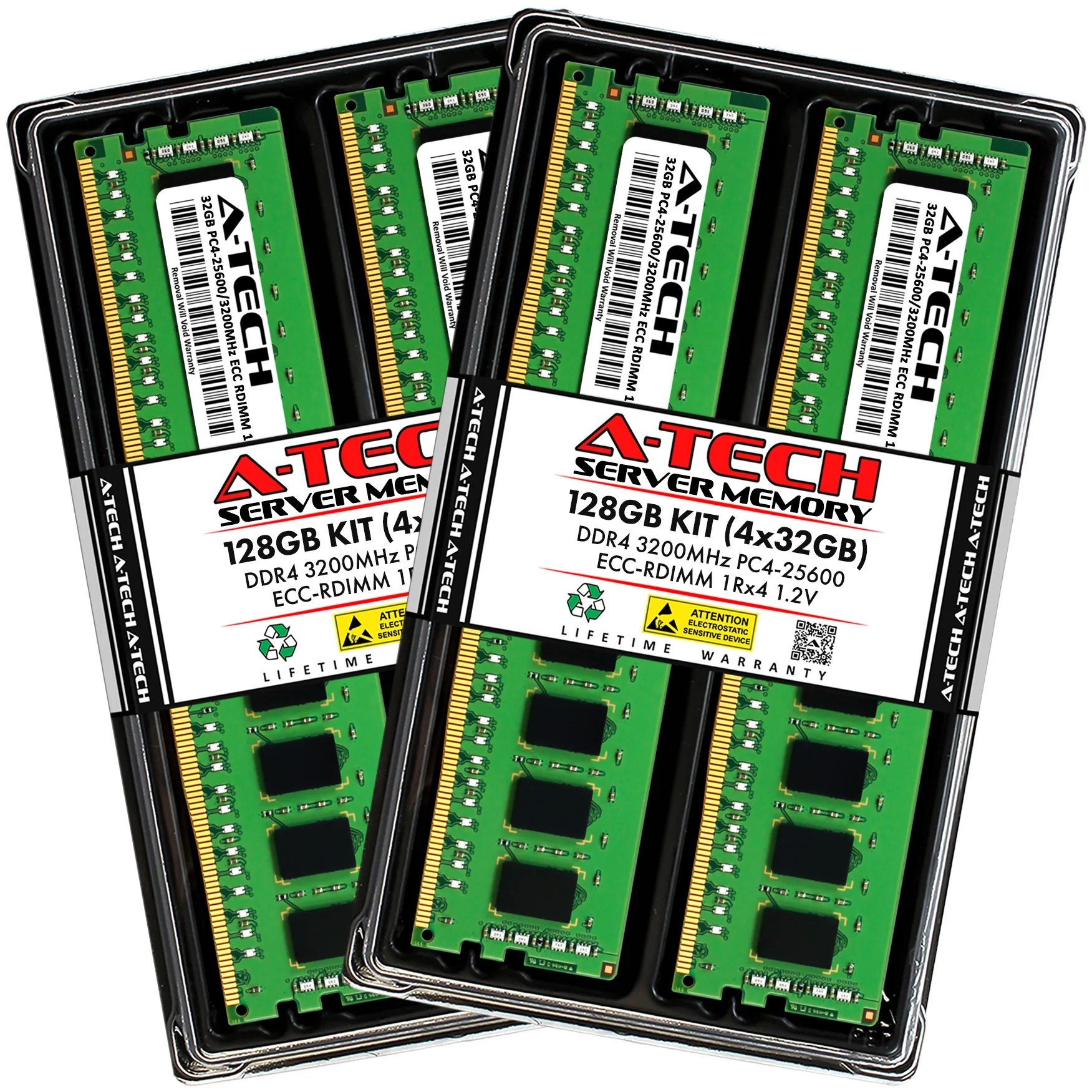 QNAP TS-h1090FU-7232P-64G Memory RAM | 128GB Kit (4x32GB) 1Rx4 DDR4 3200MHz (PC4-25600) RDIMM