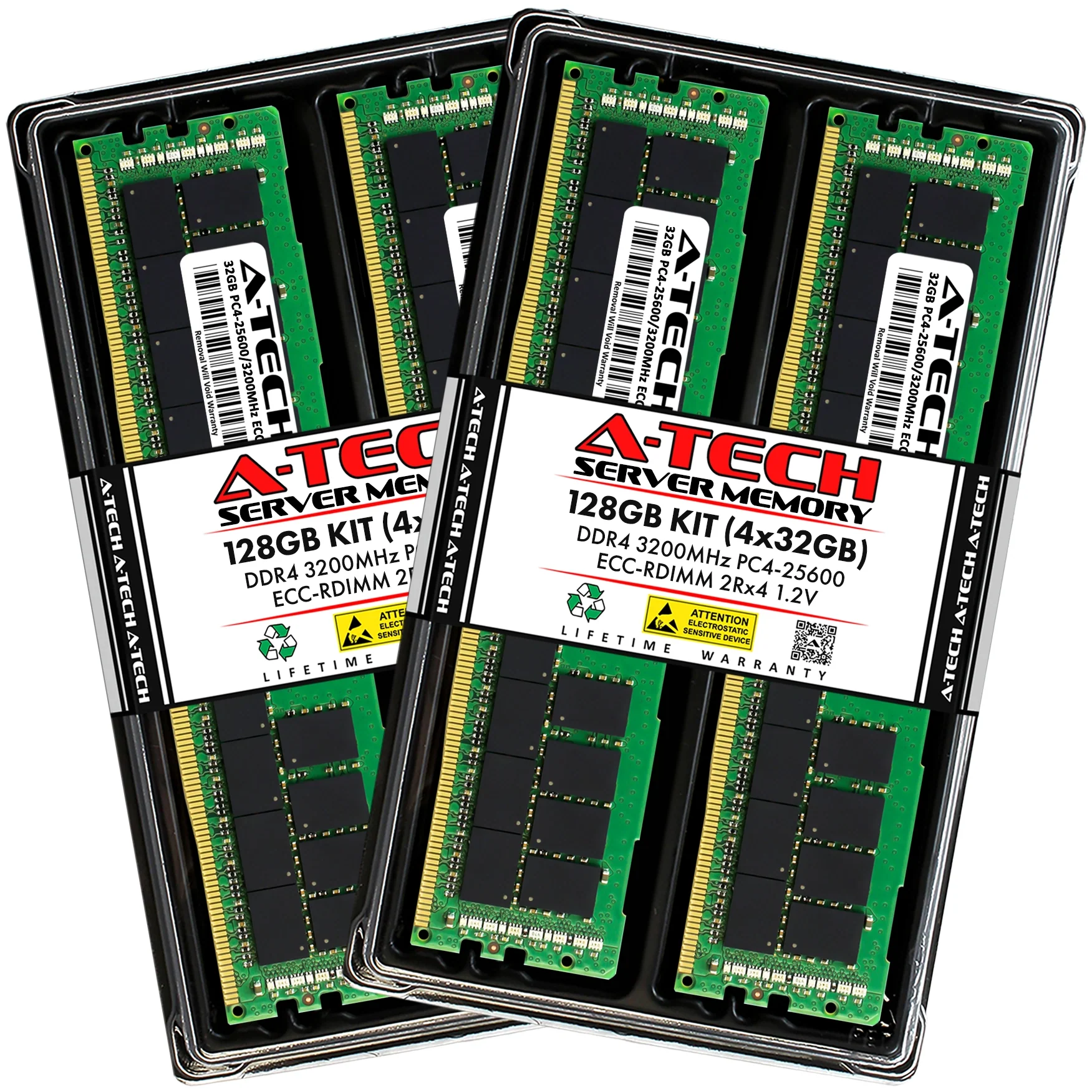 QNAP TS-h1090FU-7232P-64G Memory RAM | 128GB Kit (4x32GB) 2Rx4 DDR4 3200MHz (PC4-25600) RDIMM