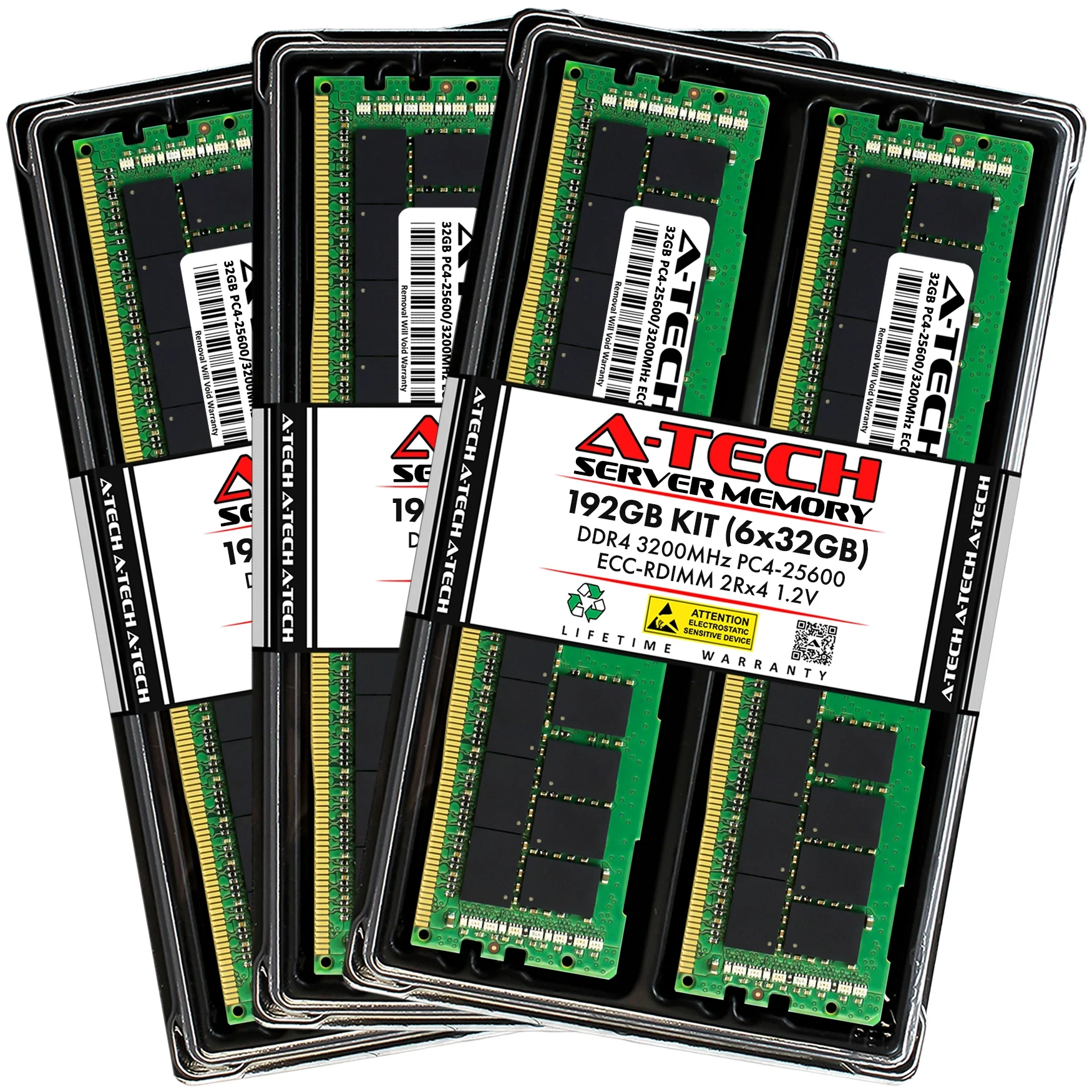 QNAP TS-h1090FU-7232P-64G Memory RAM | 192GB Kit (6x32GB) 2Rx4 DDR4 3200MHz (PC4-25600) RDIMM