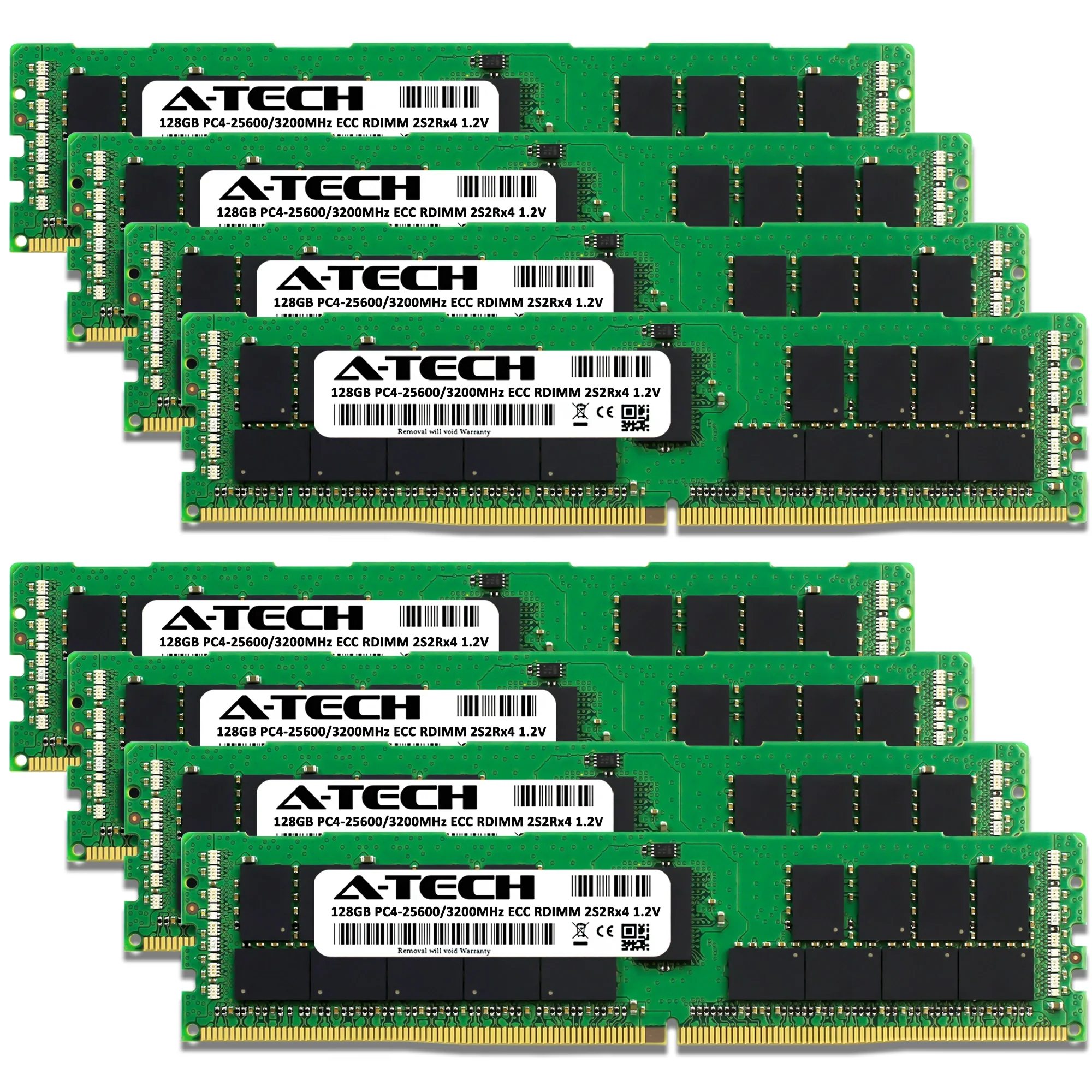 QNAP TS-h1090FU-7232P-64G Memory RAM | 1TB Kit (8x128GB) 2S2rx4 DDR4 3200MHz (PC4-25600) RDIMM - Image 2