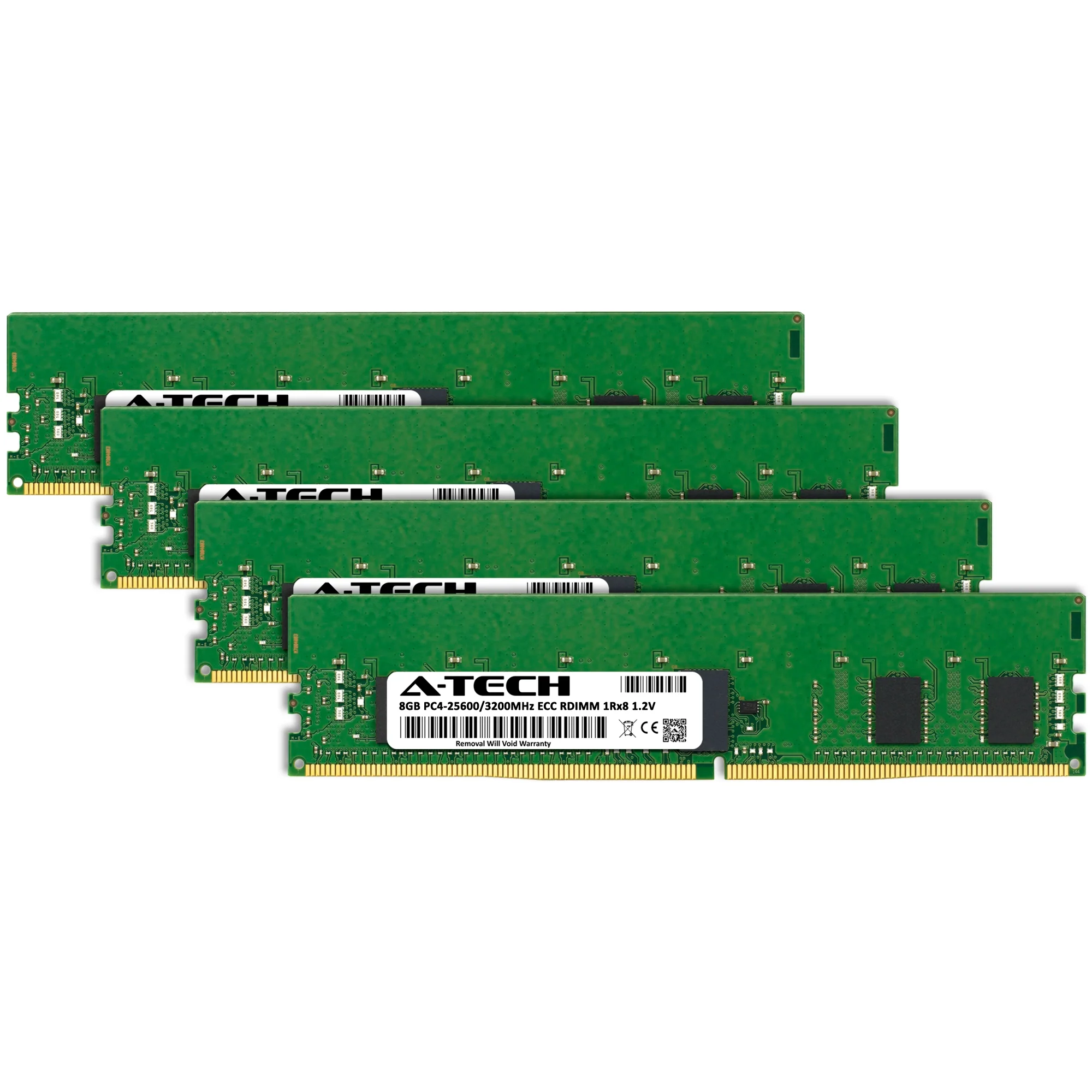 QNAP TS-h1090FU-7232P-64G Memory RAM | 32GB Kit (4x8GB) 1Rx8 DDR4 3200MHz (PC4-25600) RDIMM - Image 2