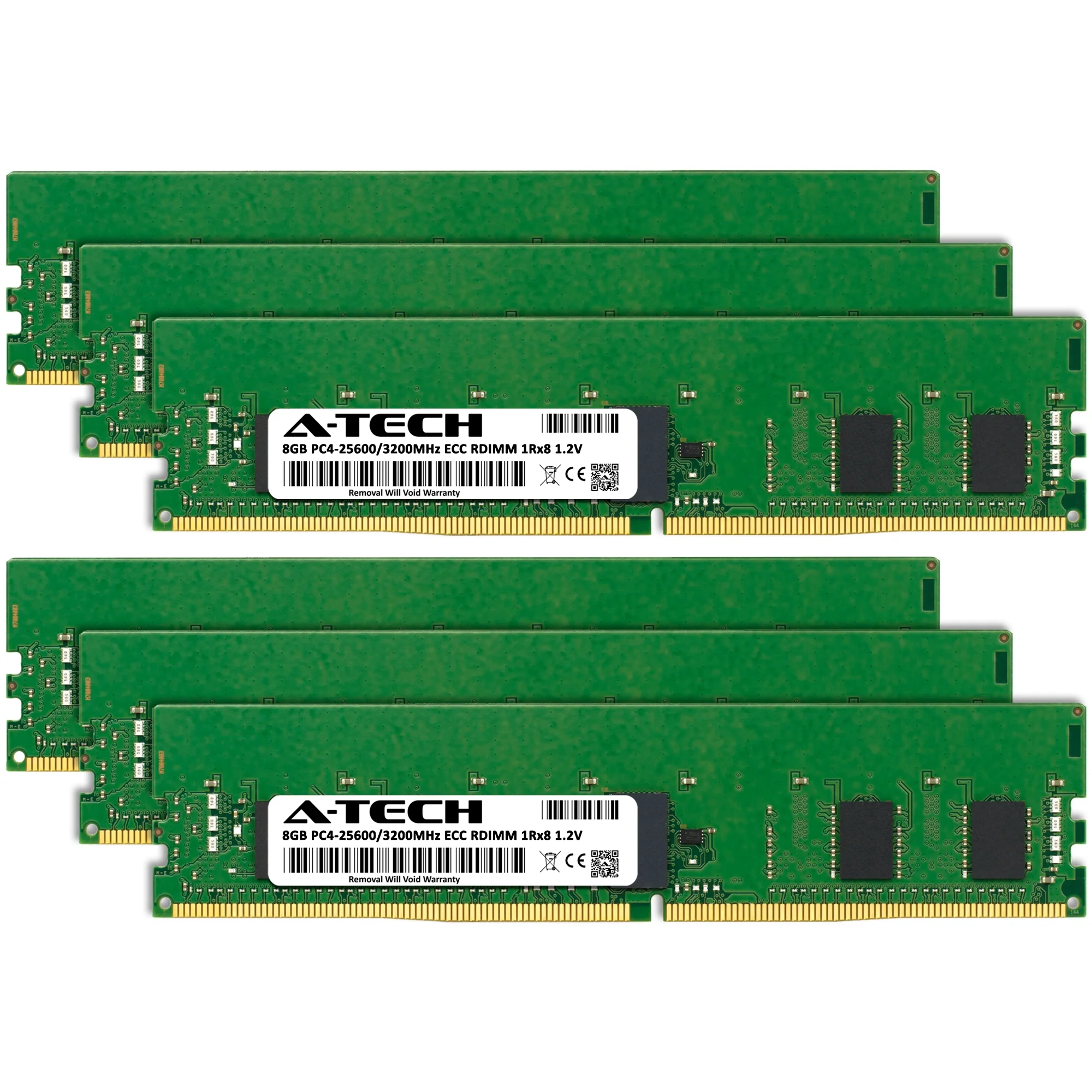 QNAP TS-h1090FU-7232P-64G Memory RAM | 48GB Kit (6x8GB) 1Rx8 DDR4 3200MHz (PC4-25600) RDIMM - Image 2