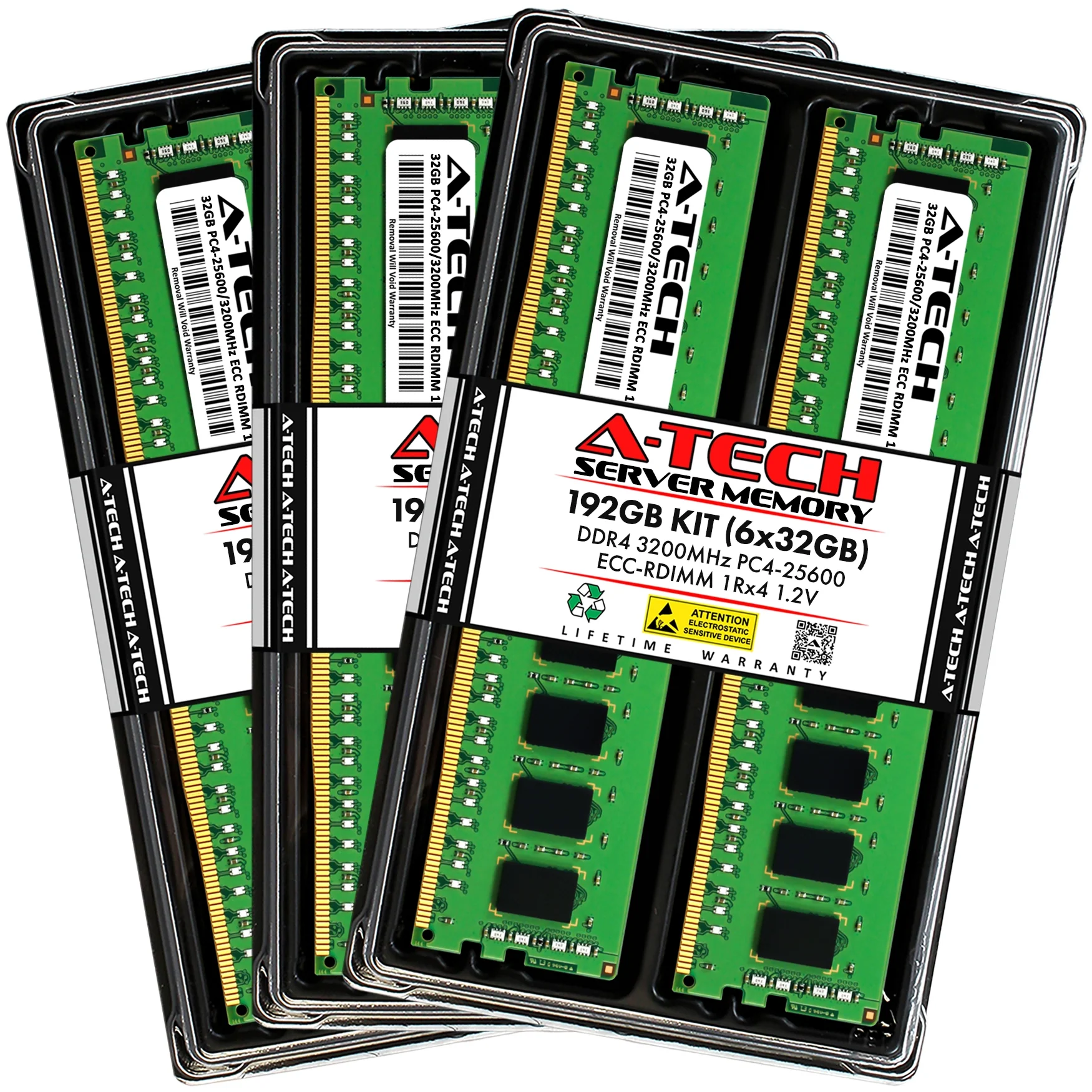 QNAP TS-h1090FU-7302P-128G Memory RAM | 192GB Kit (6x32GB) 1Rx4 DDR4 3200MHz (PC4-25600) RDIMM