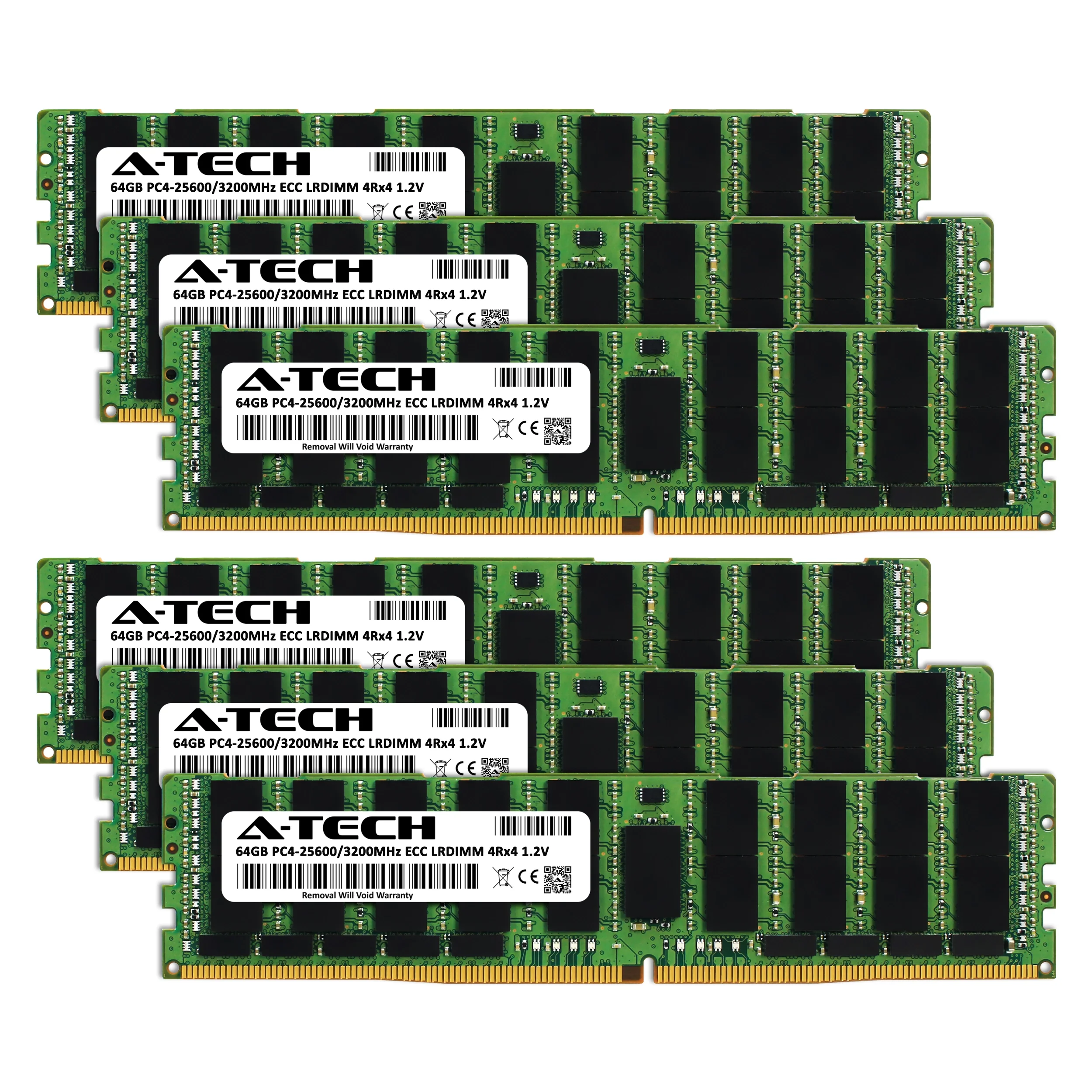 QNAP TS-h1090FU-7302P-128G Memory RAM | 384GB Kit (6x64GB) 4Rx4 DDR4 3200MHz (PC4-25600) LRDIMM - Image 2