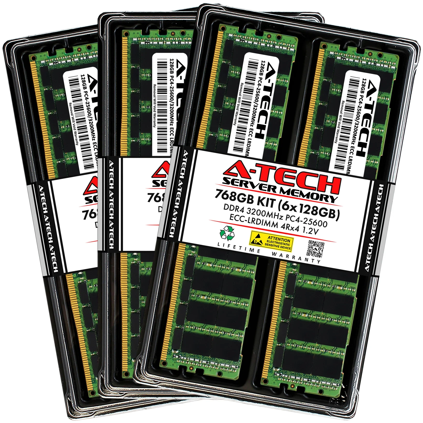 QNAP TS-h1090FU-7302P-128G Memory RAM | 768GB Kit (6x128GB) 4Rx4 DDR4 3200MHz (PC4-25600) LRDIMM
