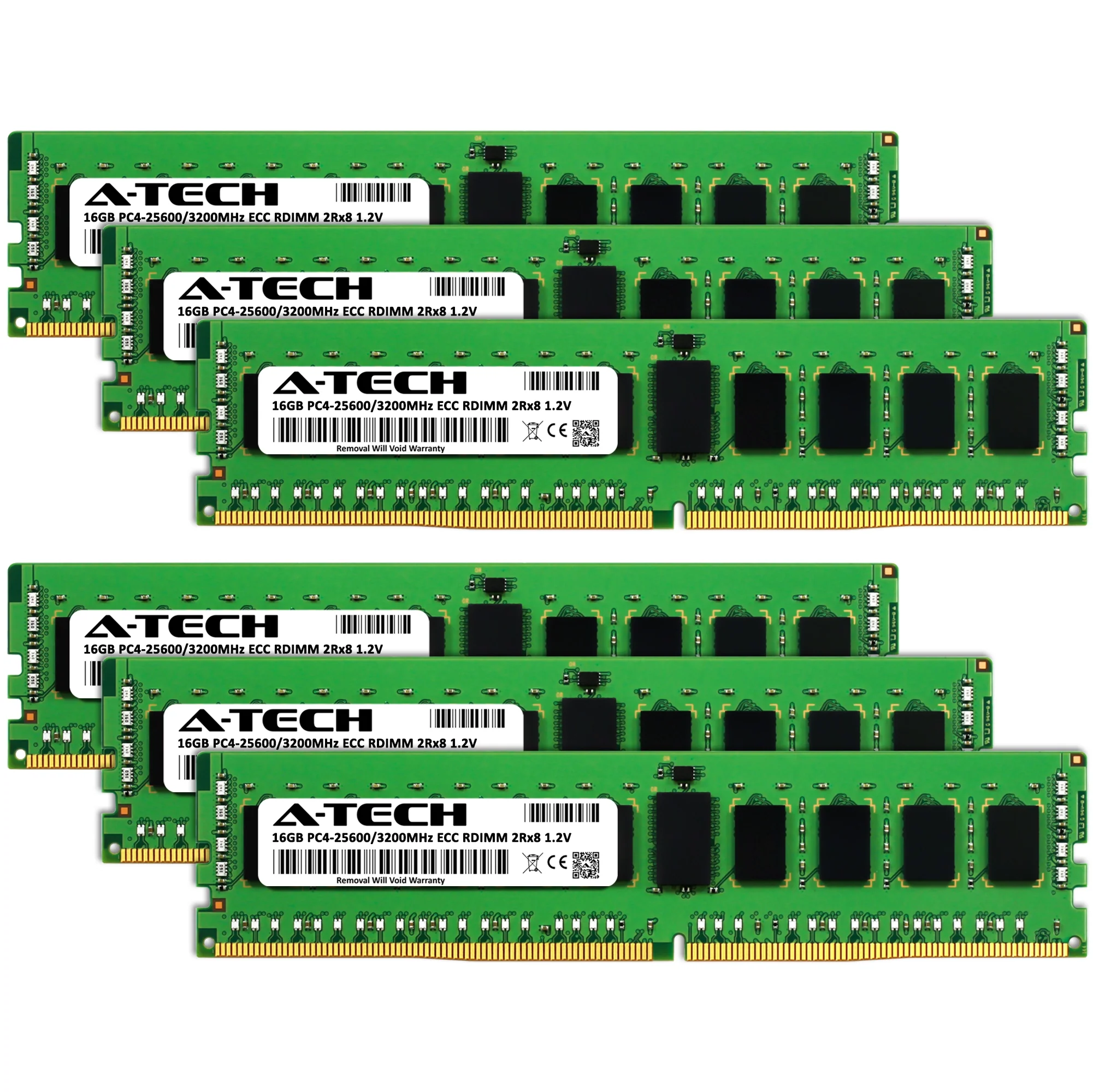 QNAP TS-h1090FU-7302P-128G Memory RAM | 96GB Kit (6x16GB) 2Rx8 DDR4 3200MHz (PC4-25600) RDIMM - Image 2
