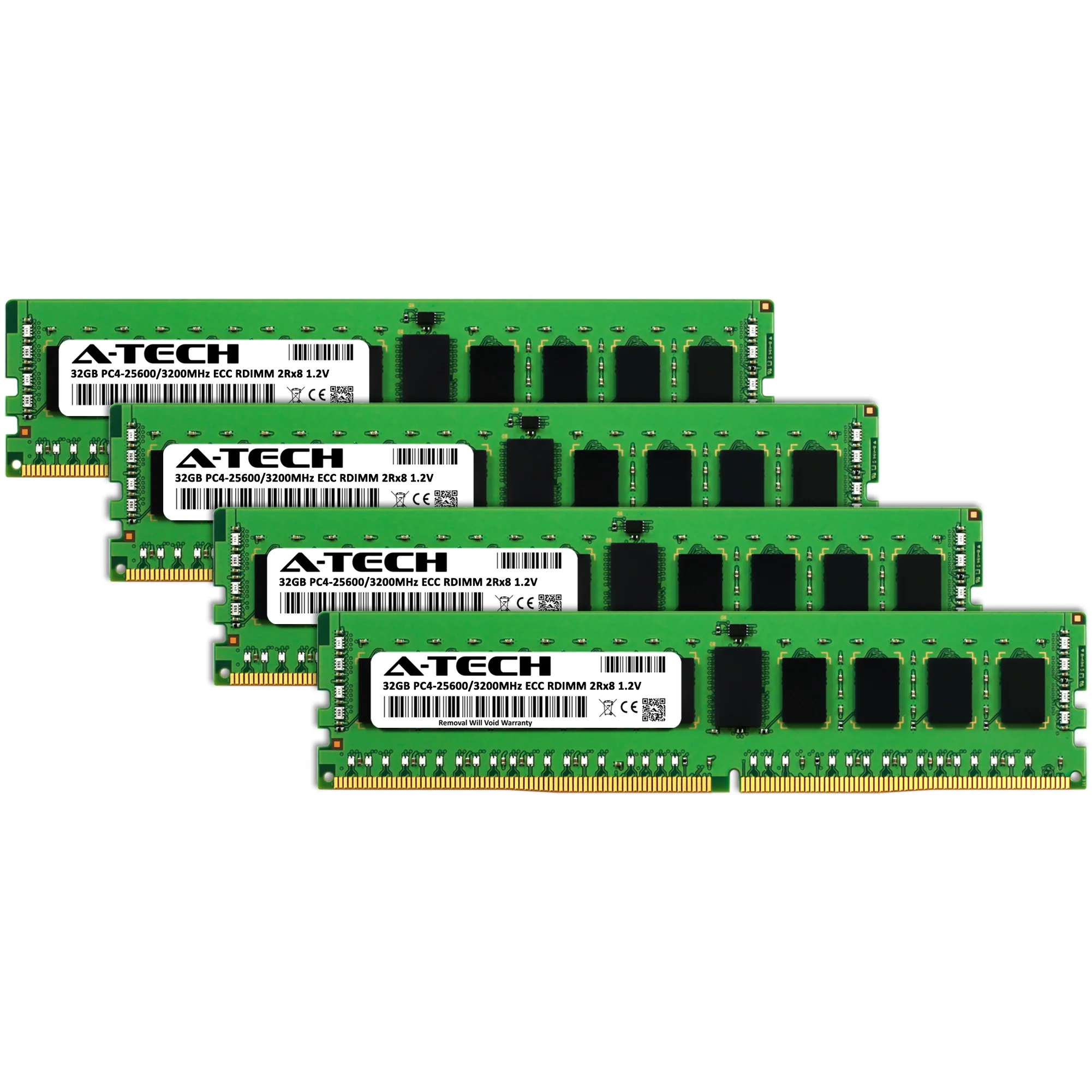 QNAP TS-h1090FU-7302P-256G Memory RAM | 128GB Kit (4x32GB) 2Rx8 DDR4 3200MHz (PC4-25600) RDIMM - Image 2