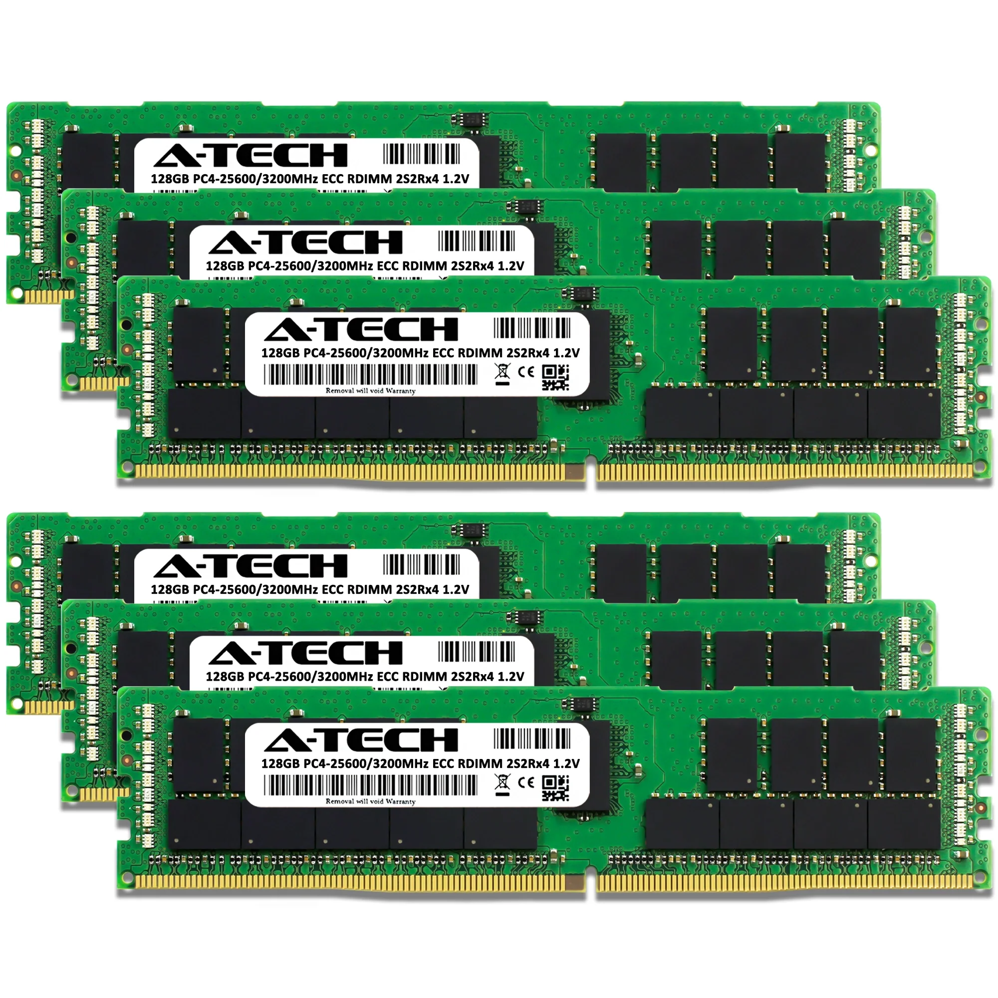 QNAP TS-h1090FU-7302P-256G Memory RAM | 768GB Kit (6x128GB) 2S2rx4 DDR4 3200MHz (PC4-25600) RDIMM - Image 2