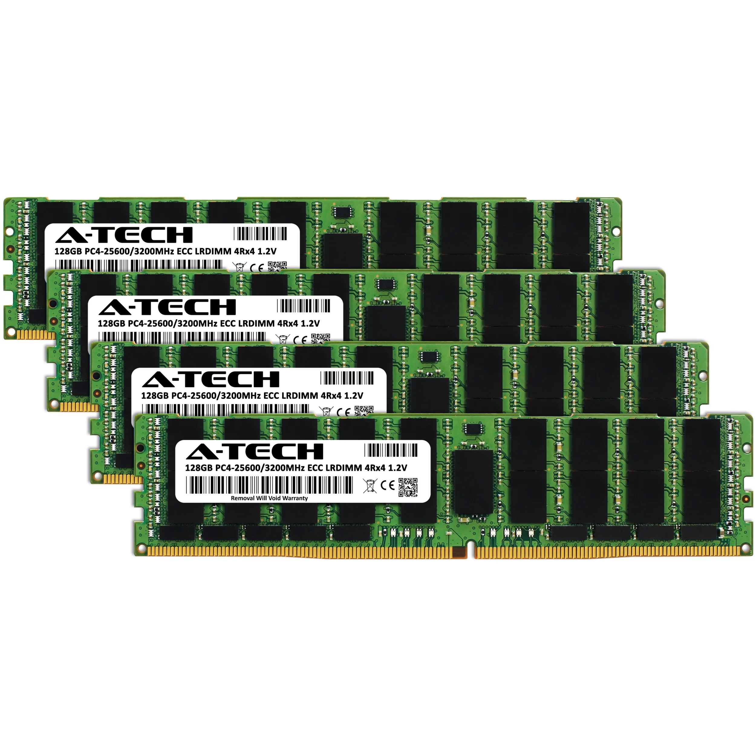 QNAP TS-h1290FX-7232P-64G Memory RAM | 512GB Kit (4x128GB) 4Rx4 DDR4 3200MHz (PC4-25600) LRDIMM - Image 2