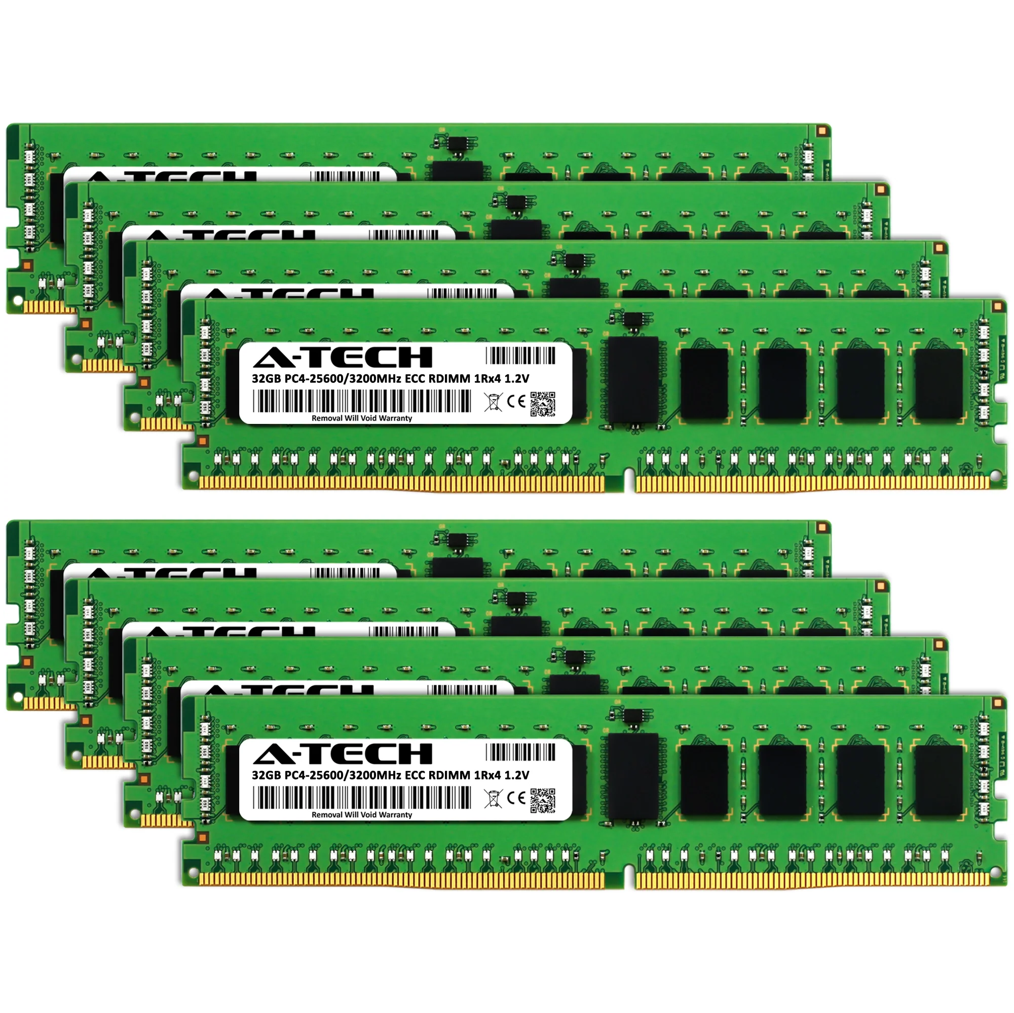QNAP TS-h1290FX-7302P-128G Memory RAM | 256GB Kit (8x32GB) 1Rx4 DDR4 3200MHz (PC4-25600) RDIMM - Image 2