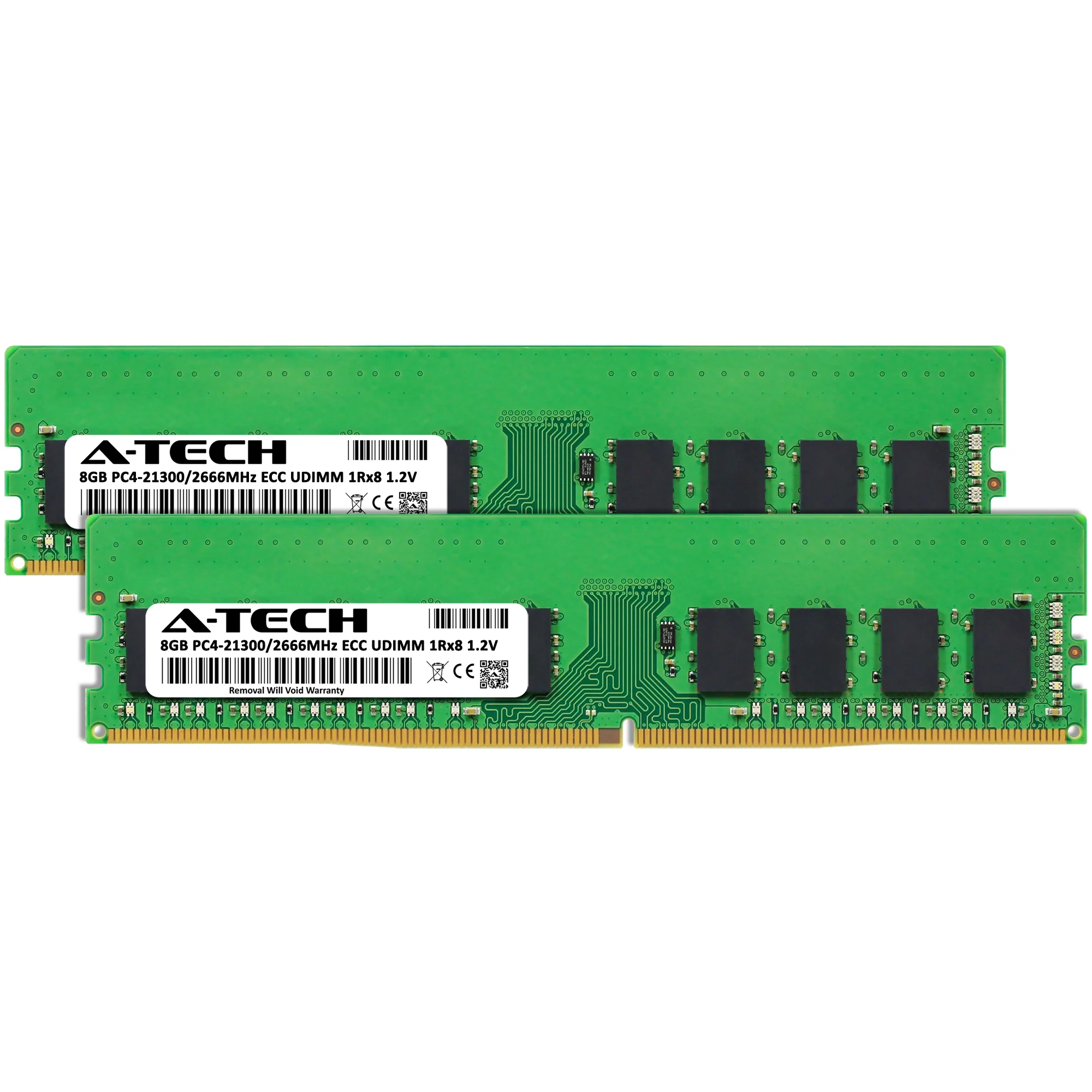 QNAP TS-h1683XU-RP-E2236-128G Memory RAM | 16GB Kit (2x8GB) 1Rx8 DDR4 2666MHz (PC4-21300) ECC UDIMM - Image 2