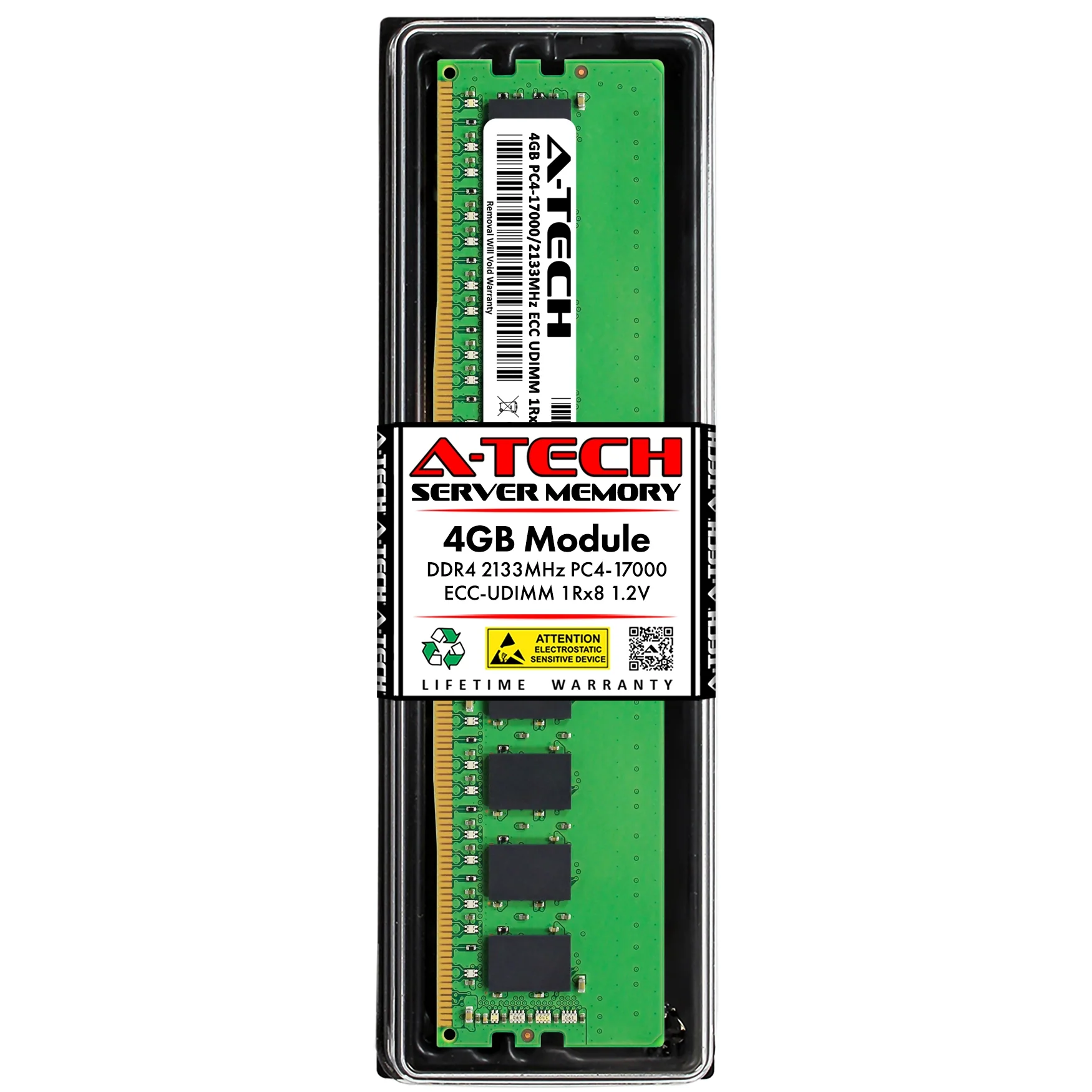QNAP TS-h886-D1602-8G Memory RAM | 4GB 1Rx8 DDR4 2133MHz (PC4-17000) ECC UDIMM