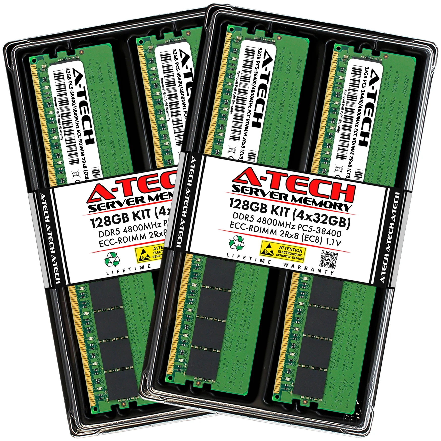 Tyan B5652F65TV6E2H-2T-N Memory RAM | 128GB Kit (4x32GB) 2Rx8 DDR5 4800MHz (PC5-38400) EC8 RDIMM