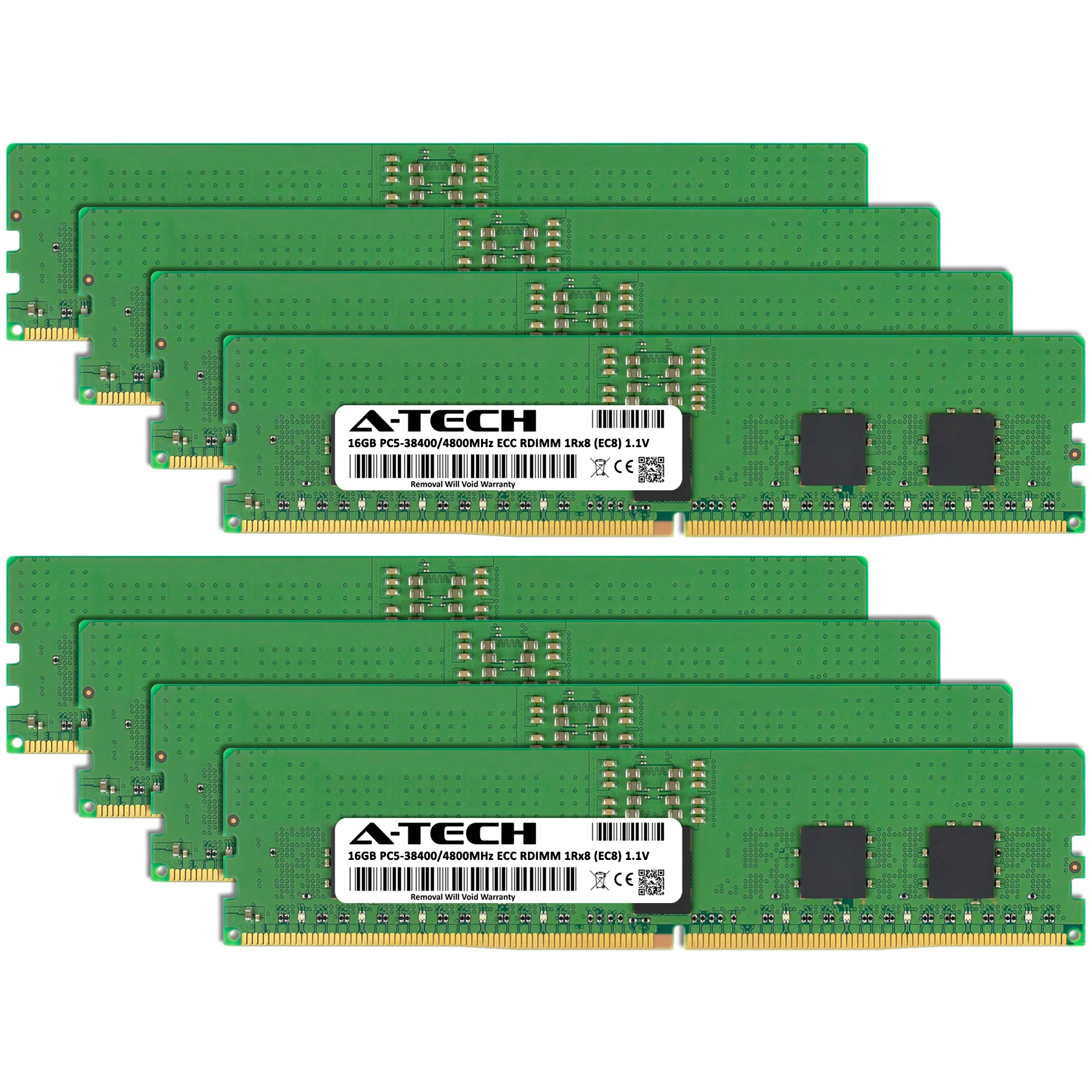 Tyan B7132T75E8HR Memory RAM | 128GB Kit (8x16GB) 1Rx8 DDR5 4800MHz (PC5-38400) EC8 RDIMM - Image 2