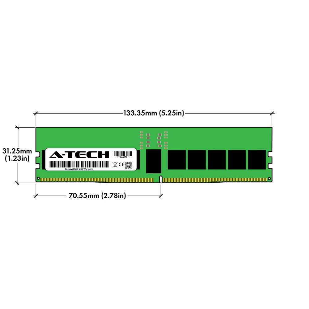 Tyan B8056G68AE12HR-2T Memory RAM | 256GB Kit (8x32GB) 2Rx8 DDR5 4800MHz (PC5-38400) EC8 RDIMM - Image 3