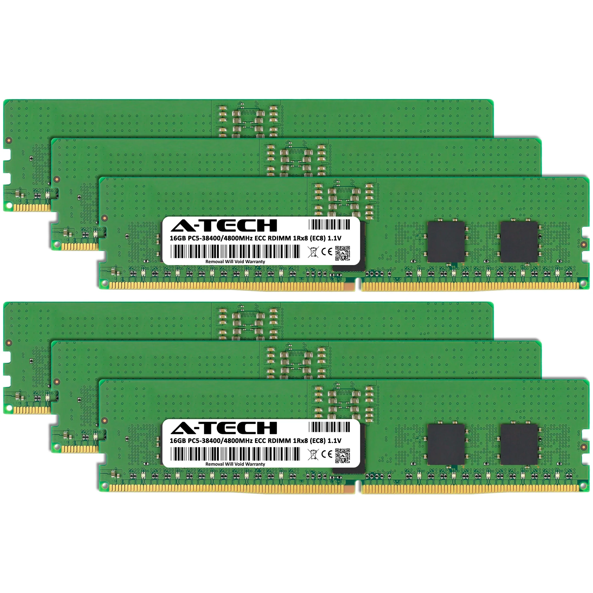 Tyan B8056T70AE26HR Memory RAM | 96GB Kit (6x16GB) 1Rx8 DDR5 4800MHz (PC5-38400) EC8 RDIMM - Image 2
